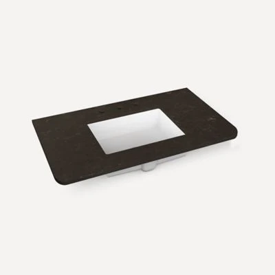 Robern Engineered Stone Top Quartz Stone Vanity Top, 36" x 1-1/8" x 23", Center Undercounter Sink, Three Hole, For Helden - Image 5