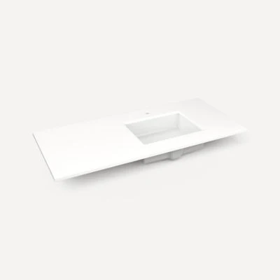 Robern Engineered Stone Top Quartz Stone Vanity Top, 49" x 3/4" x 22", Right Offset Undercounter Sink, Single Hole - Image 5