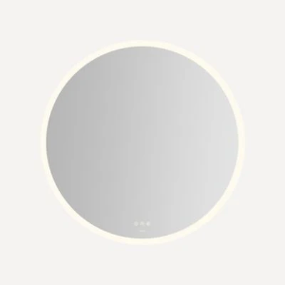 Robern Instinct Lighted Mirror, 40" Circle, Perimeter Light Pattern, TUN Lighting, Warm White (2700K) to Cool White (5600K), Dimmable, Defogger