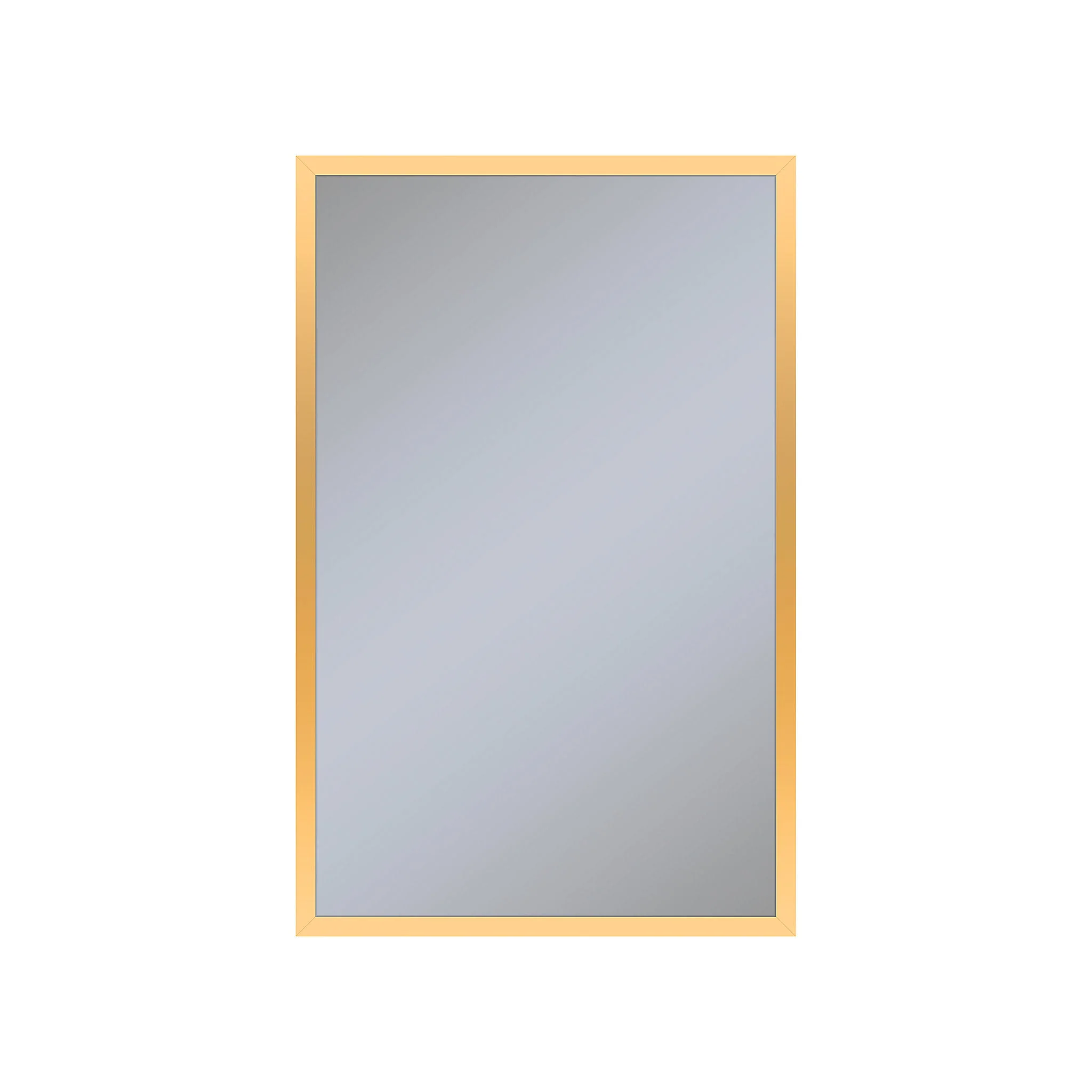 robern PC2030D4TLE82 Profiles Framed Cabinet, 20" x 30" x 4", Matte Gold, Electrical Outlet, USB Charging Ports, Left Hinge