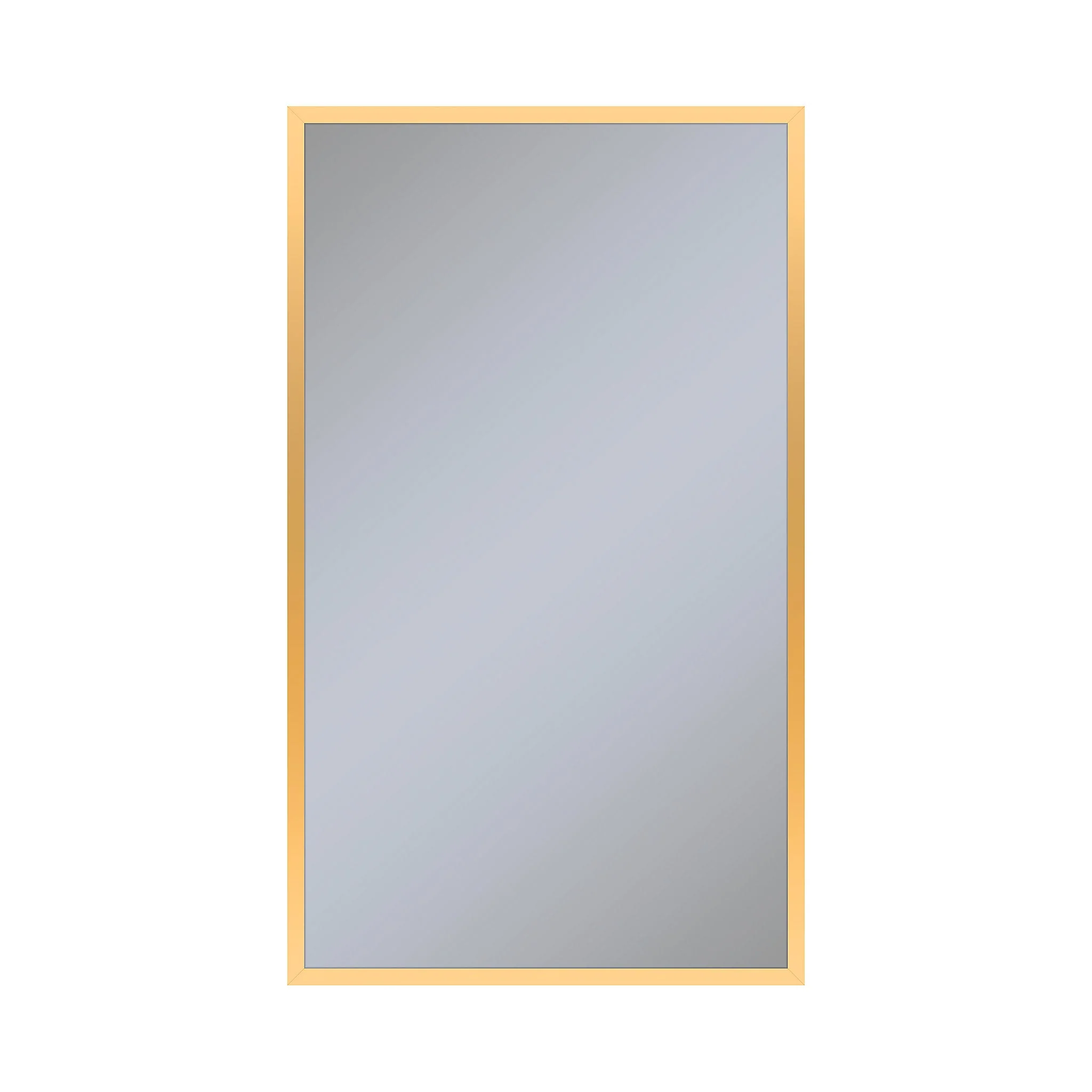 robern PC2440D6TLE82 Profiles Framed Cabinet, 24" x 40" x 6", Matte Gold, Electrical Outlet, USB Charging Ports, Left Hinge