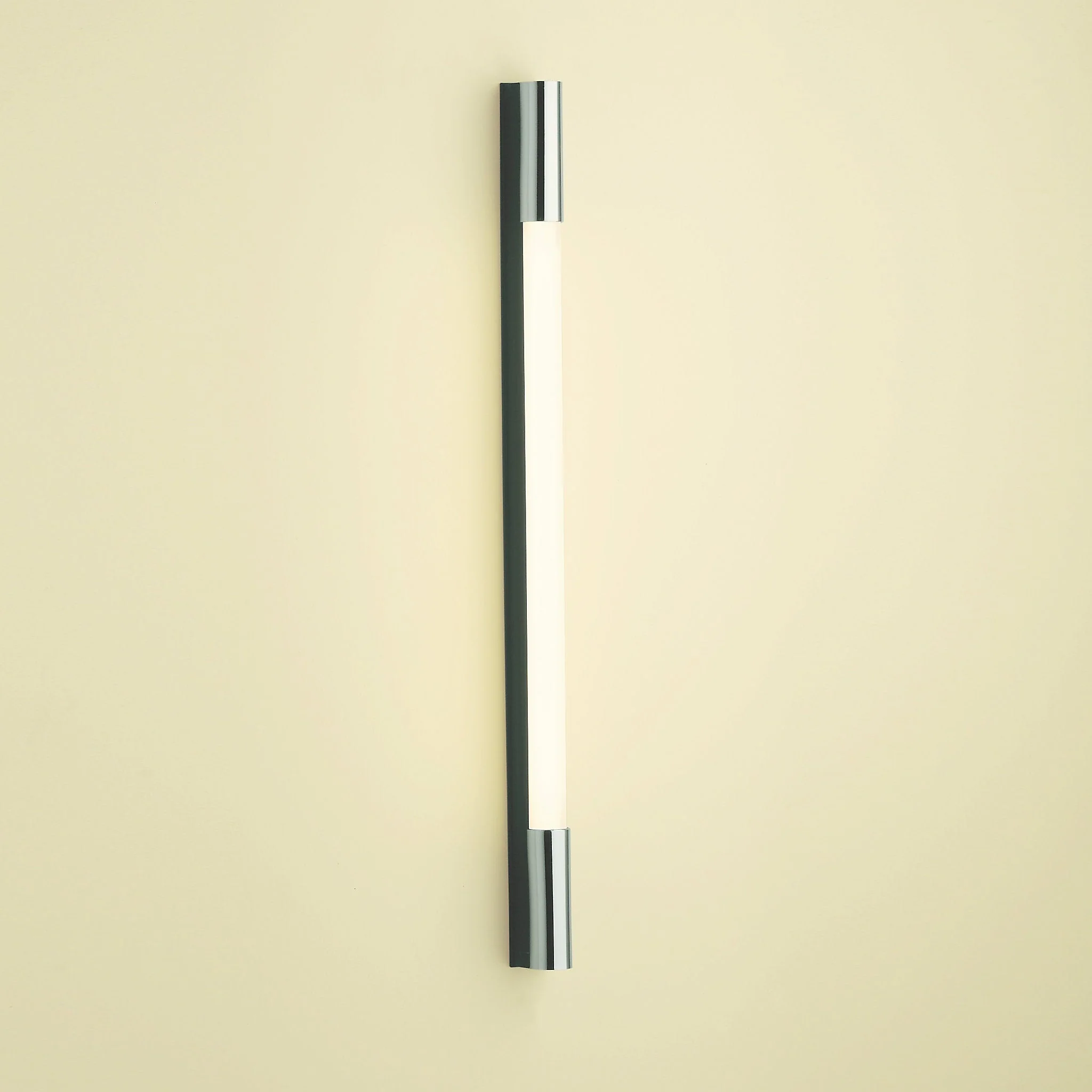 robern PL30GCH 1.5 Series Vertical Lighting, 1-1/2" x 30" x 2-1/8", PL Series Compatible, Dimmable, Fluorescent, Glass Shade, Chrome End Caps