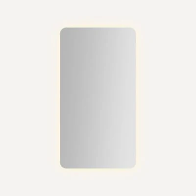 Robern Presence Rounded Corner Cabinet, 24" x 44" x 4", Inside Perimeter Lit, TUN Lighting, Warm White (2700K) to Cool White (5600K), Dimmable, Interior Lighting, Electrical Outlets, USB Charging Ports