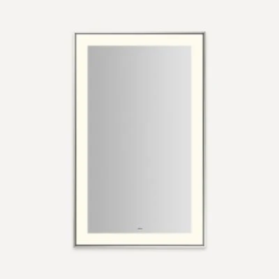 Robern Sculpt Lighted Mirror, 25” x 41” x 2-1/4", Slim Museum Frame, Perimeter Light Pattern, Warm White (3000K), Dimmable, Defogger - Image 2