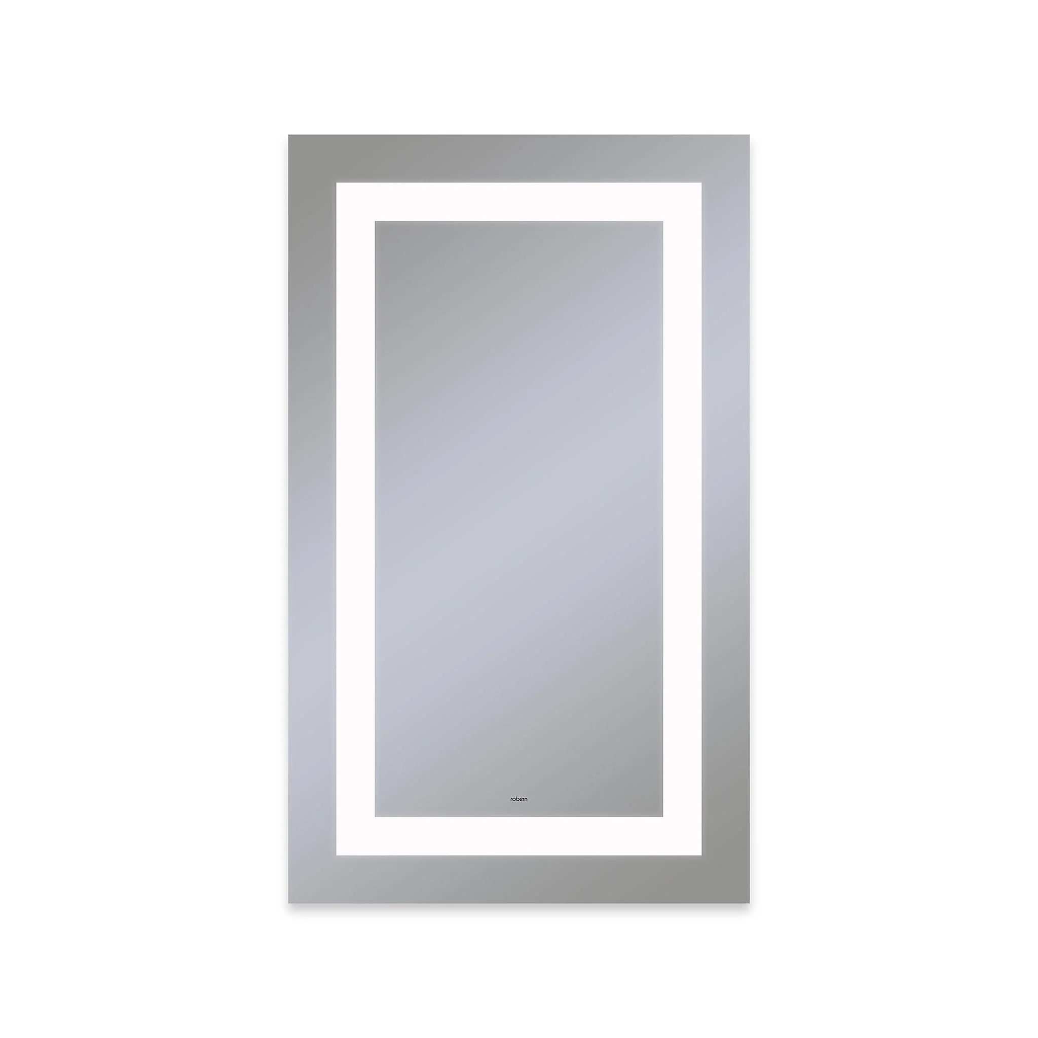 Robern Vitality Lighted Mirror, 24" x 40" x 1-3/4", Inset Light Pattern, Cool White (4000K), Dimmable, Defogger