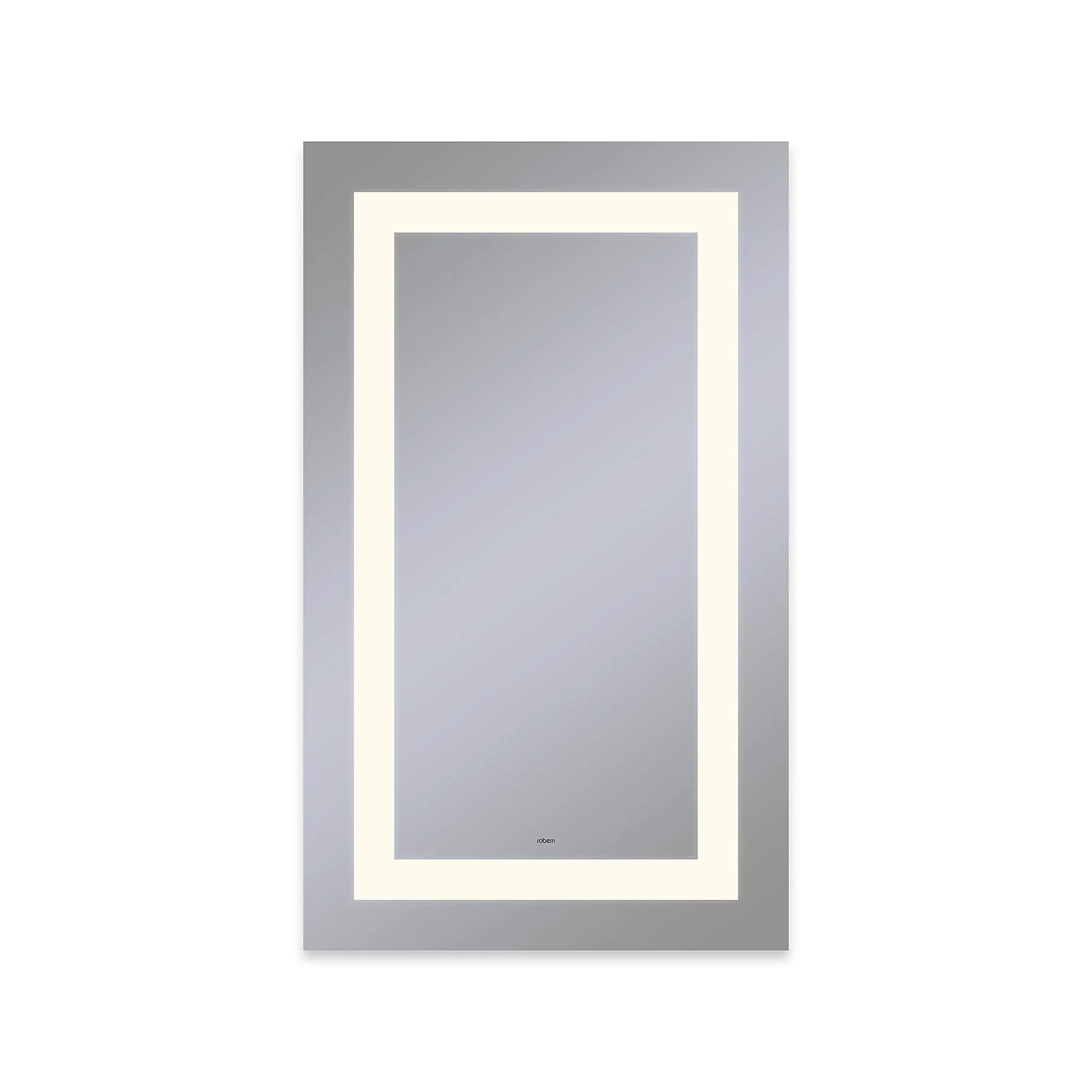 Robern Vitality Lighted Mirror, 24" x 40" x 1-3/4", Inset Light Pattern, Warm White (3000K), Defogger