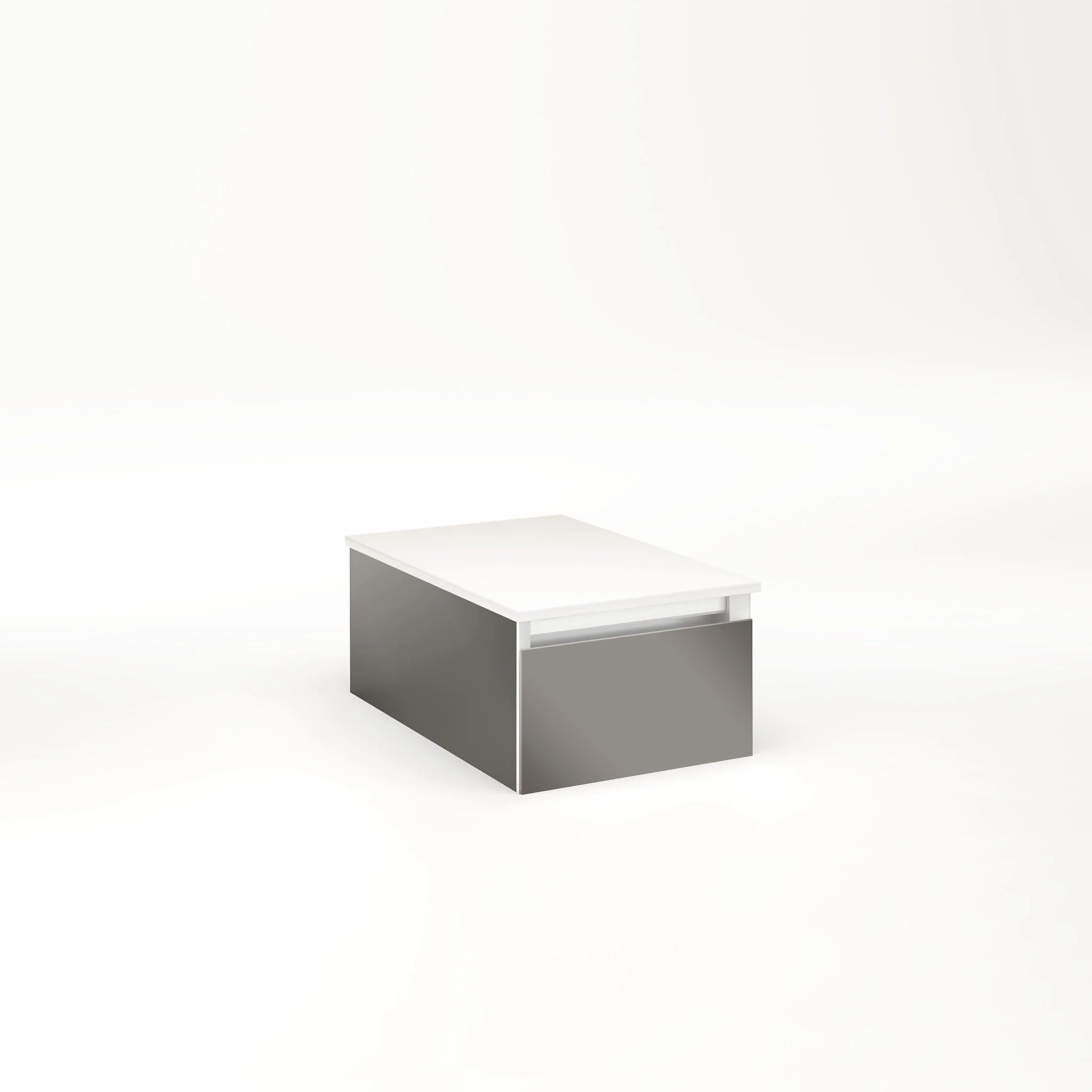 robern VM12H1D18F11S Cartesian Vanity, 12" x 7-1/2" x 18", Tinted Gray Mirror, Full Drawer, Selectable Night Light, 2700K/4000K Temperature (Warm/Cool Light)