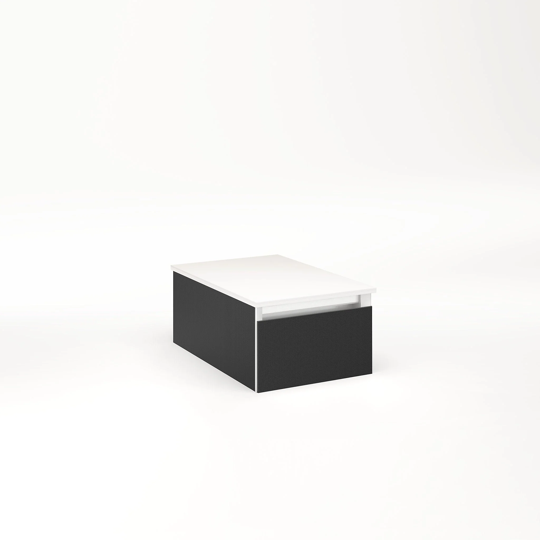 robern VM12H1D18F24N Cartesian Vanity, 12" x 7-1/2" x 18", Smoke Screen, Full Drawer, No Night Light