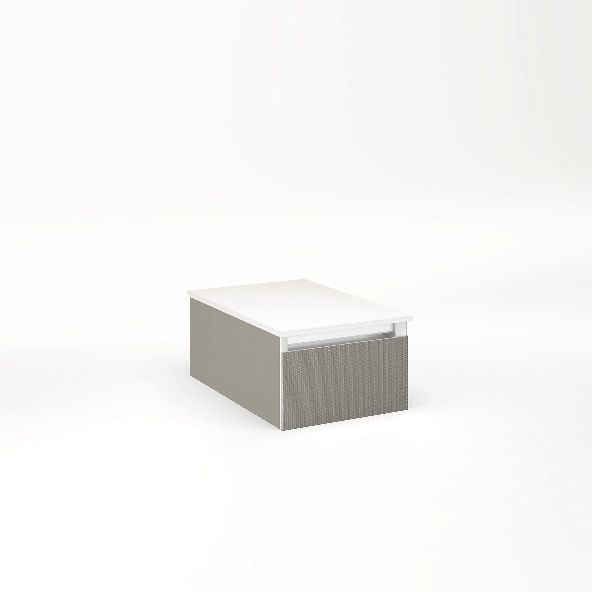 robern VM12H1D18F25S Cartesian Vanity, 12" x 7-1/2" x 18", Silver Screen, Full Drawer, Selectable Night Light, 2700K/4000K Temperature (Warm/Cool Light)