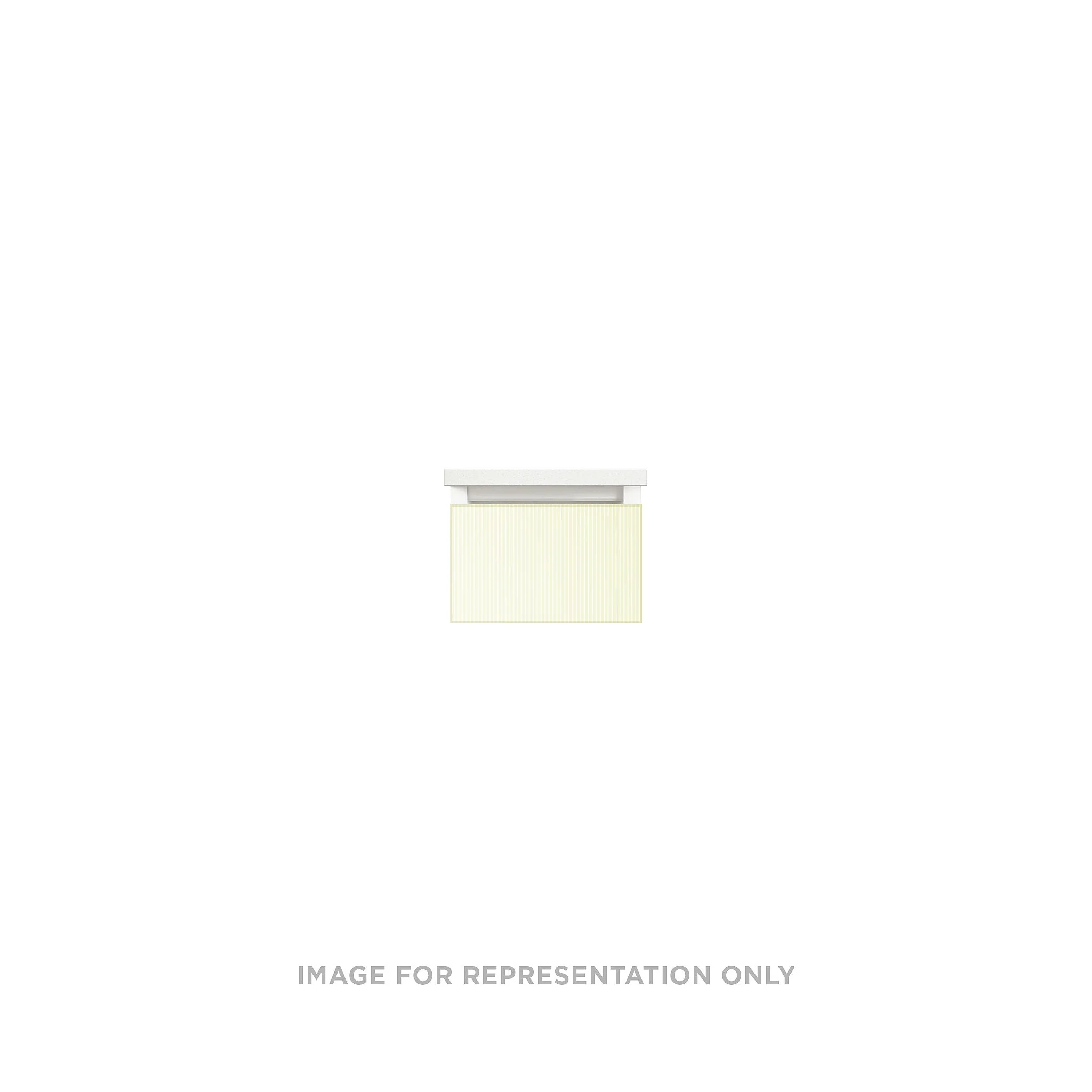 robern VM12H1D18F60N Cartesian Vanity, 12" x 7-1/2" x 18", Reeded White, Full Drawer, No Night Light