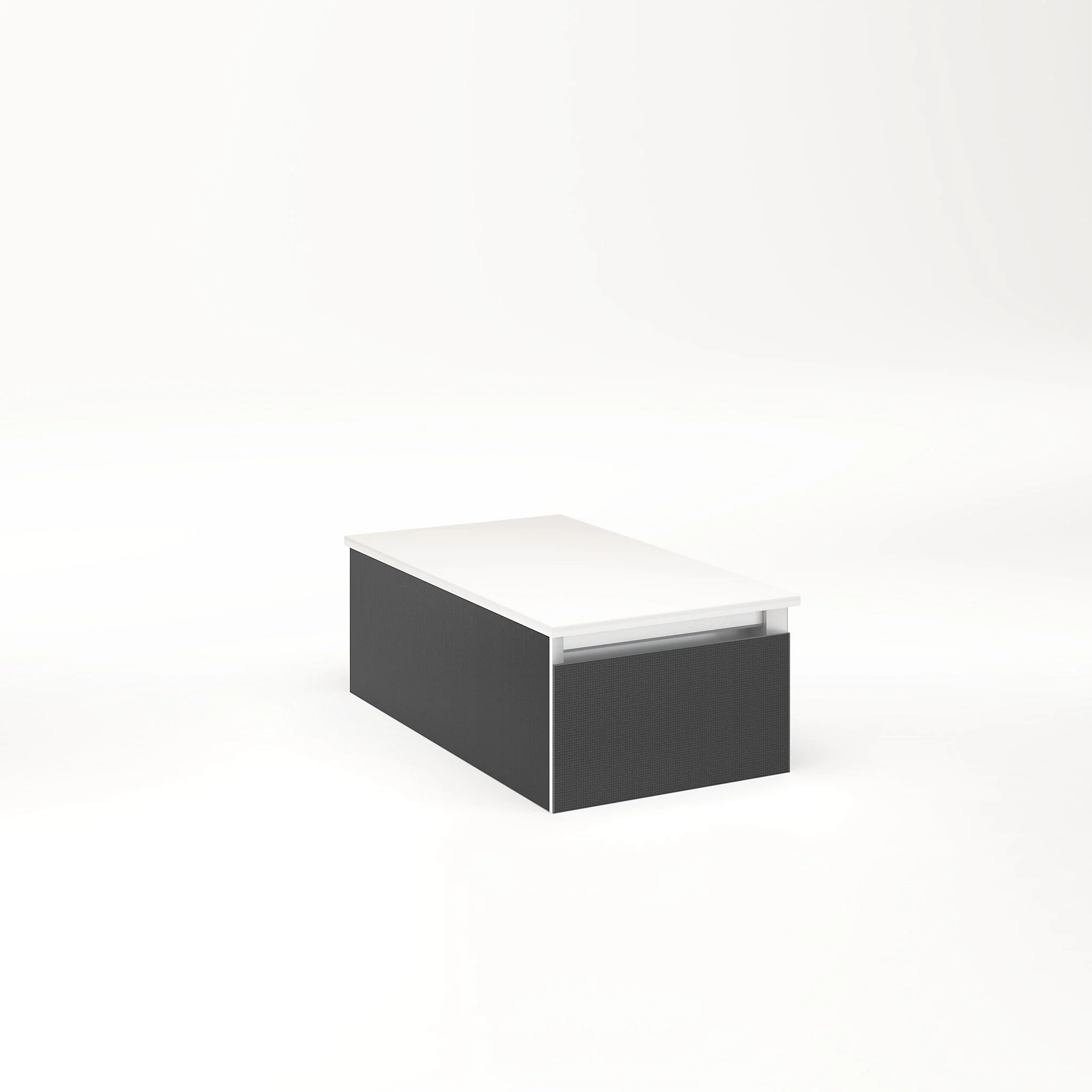 robern VM12H1D21F24N Cartesian Vanity, 12" x 7-1/2" x 21", Smoke Screen, Full Drawer, No Night Light