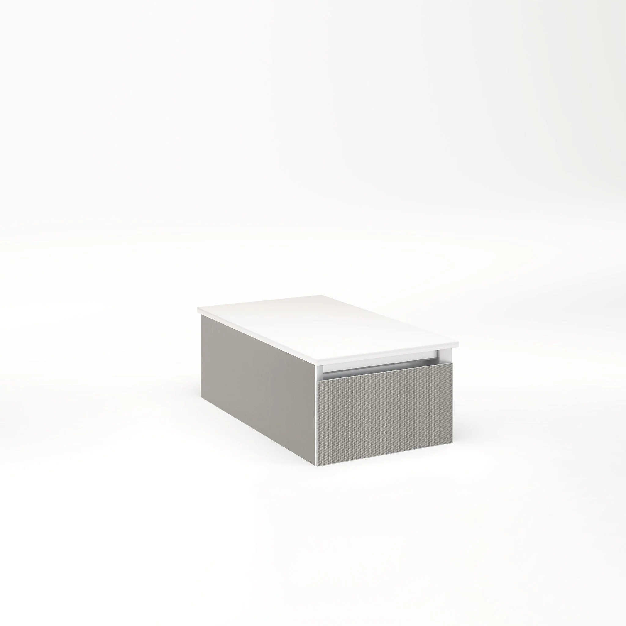 robern VM12H1D21F25L Cartesian Vanity, 12" x 7-1/2" x 21", Silver Screen, Full Drawer, Night Light, 5000K Temperature (Cool Light)