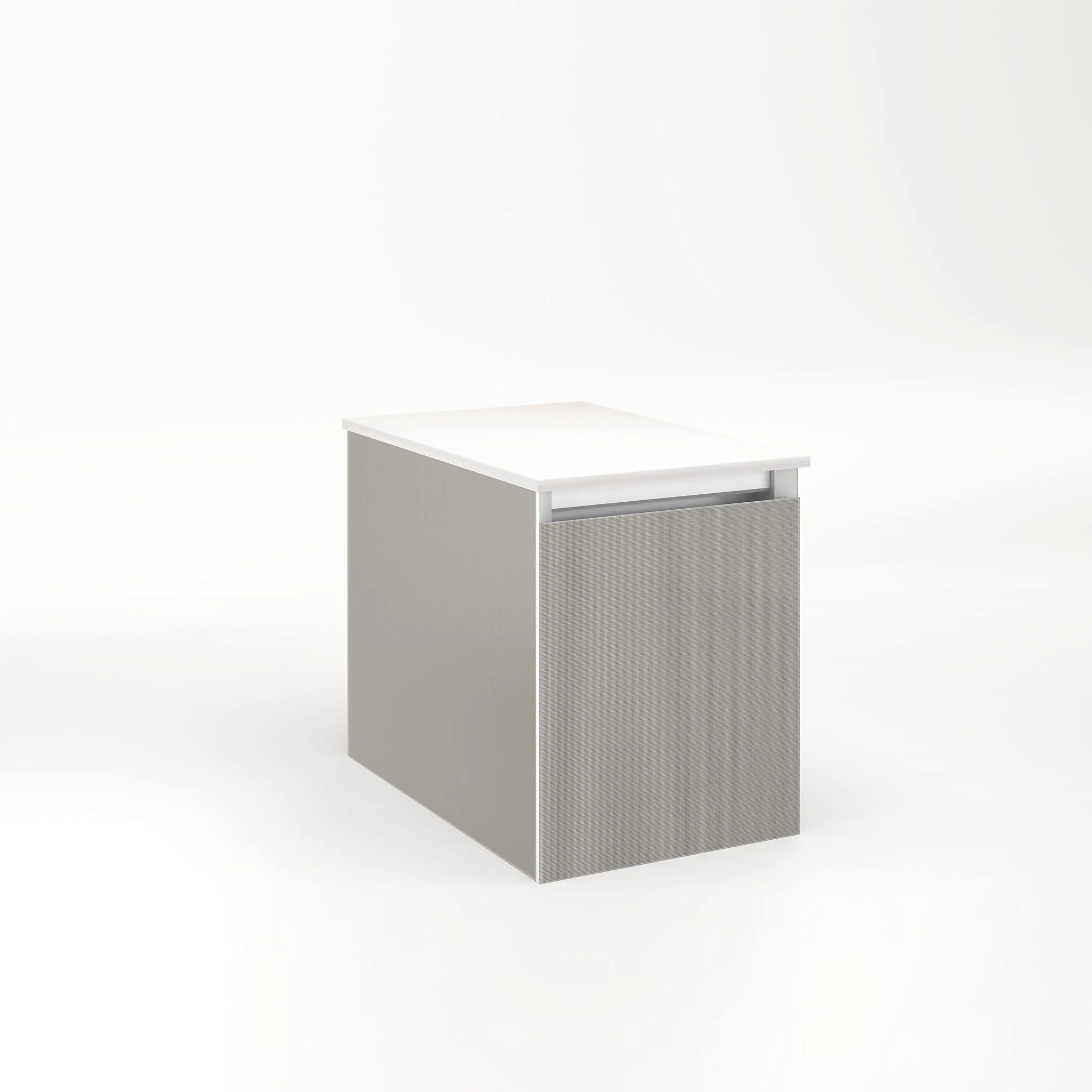 robern VM12H2D18F24L Cartesian Vanity, 12" x 15" x 18", Smoke Screen, Full Drawer, Night Light, 5000K Temperature (Cool Light)