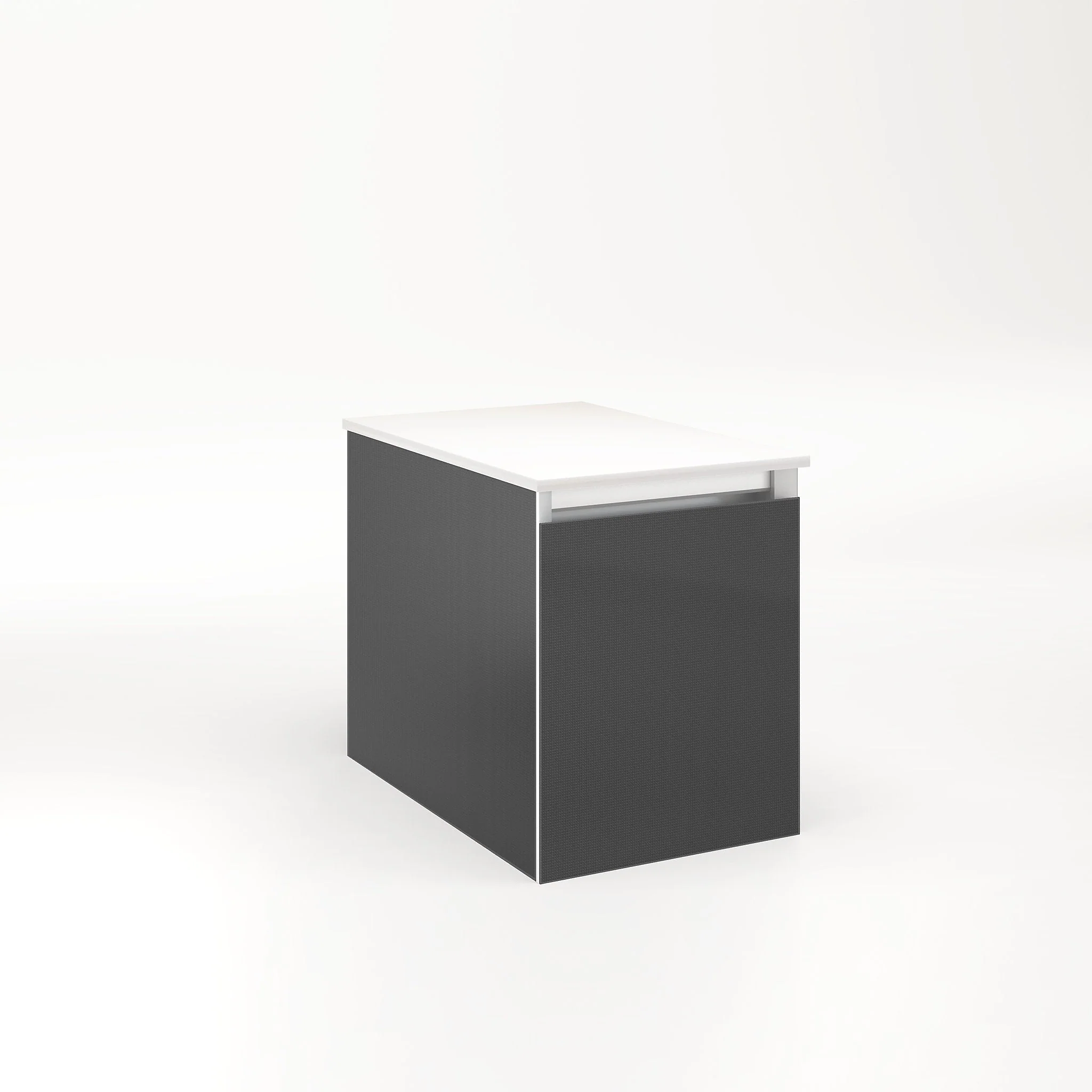 robern VM12H2D18F25S Cartesian Vanity, 12" x 15" x 18", Silver Screen, Full Drawer, Selectable Night Light, 2700K/4000K Temperature (Warm/Cool Light)