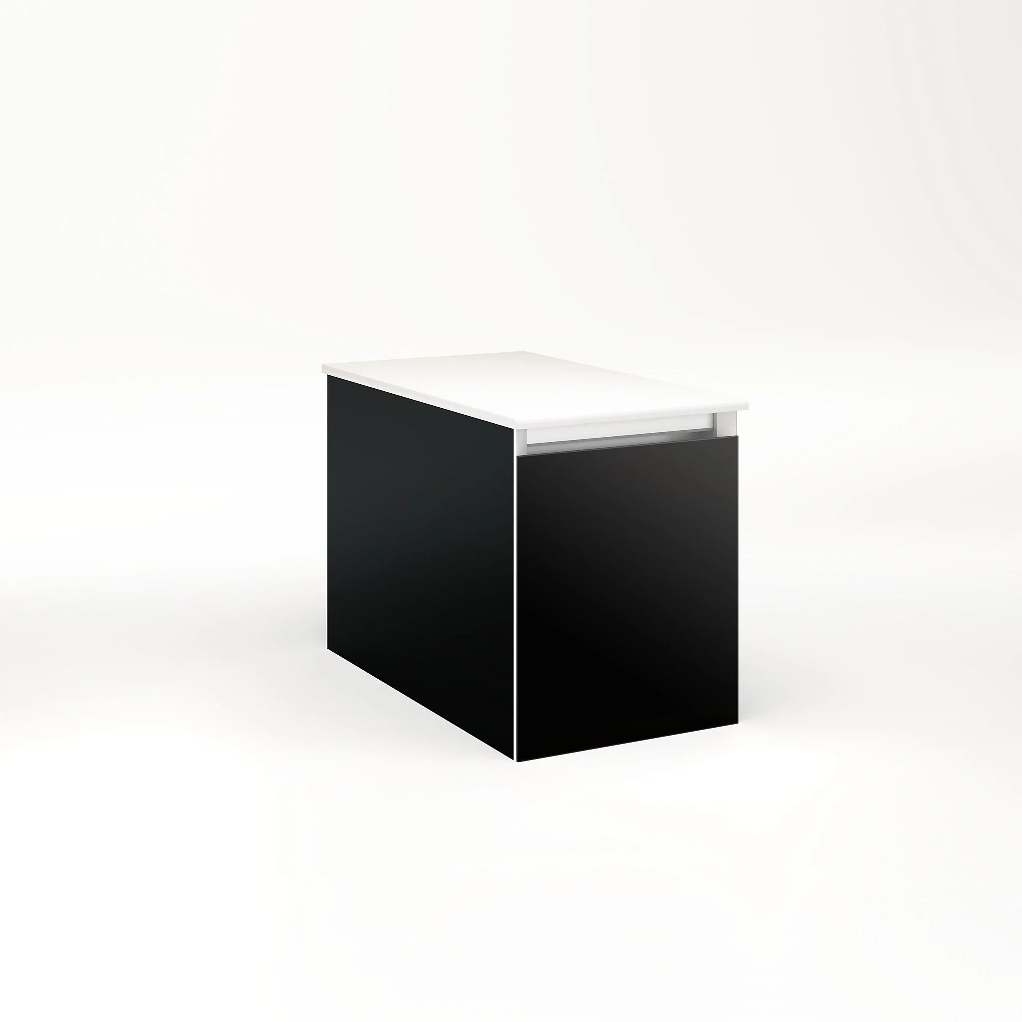 robern VM12H2D21F20S Cartesian Vanity, 12" x 15" x 21", Black, Full Drawer, Selectable Night Light, 2700K/4000K Temperature (Warm/Cool Light)