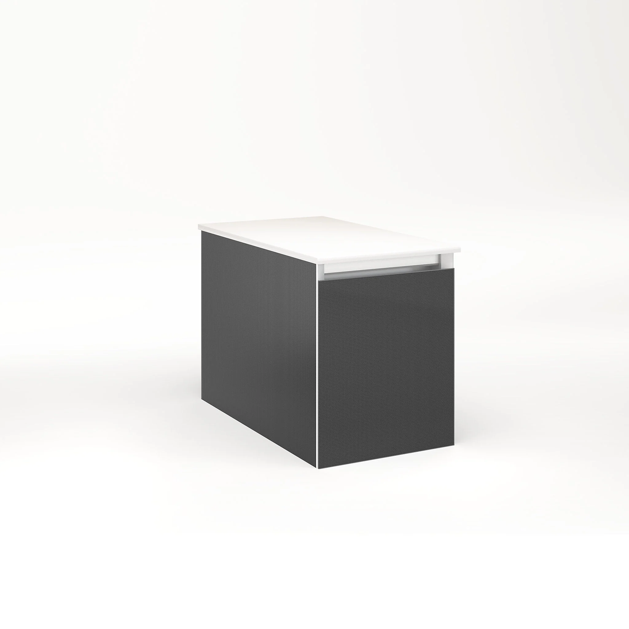 robern VM12H2D21F24N Cartesian Vanity, 12" x 15" x 21", Smoke Screen, Full Drawer, No Night Light
