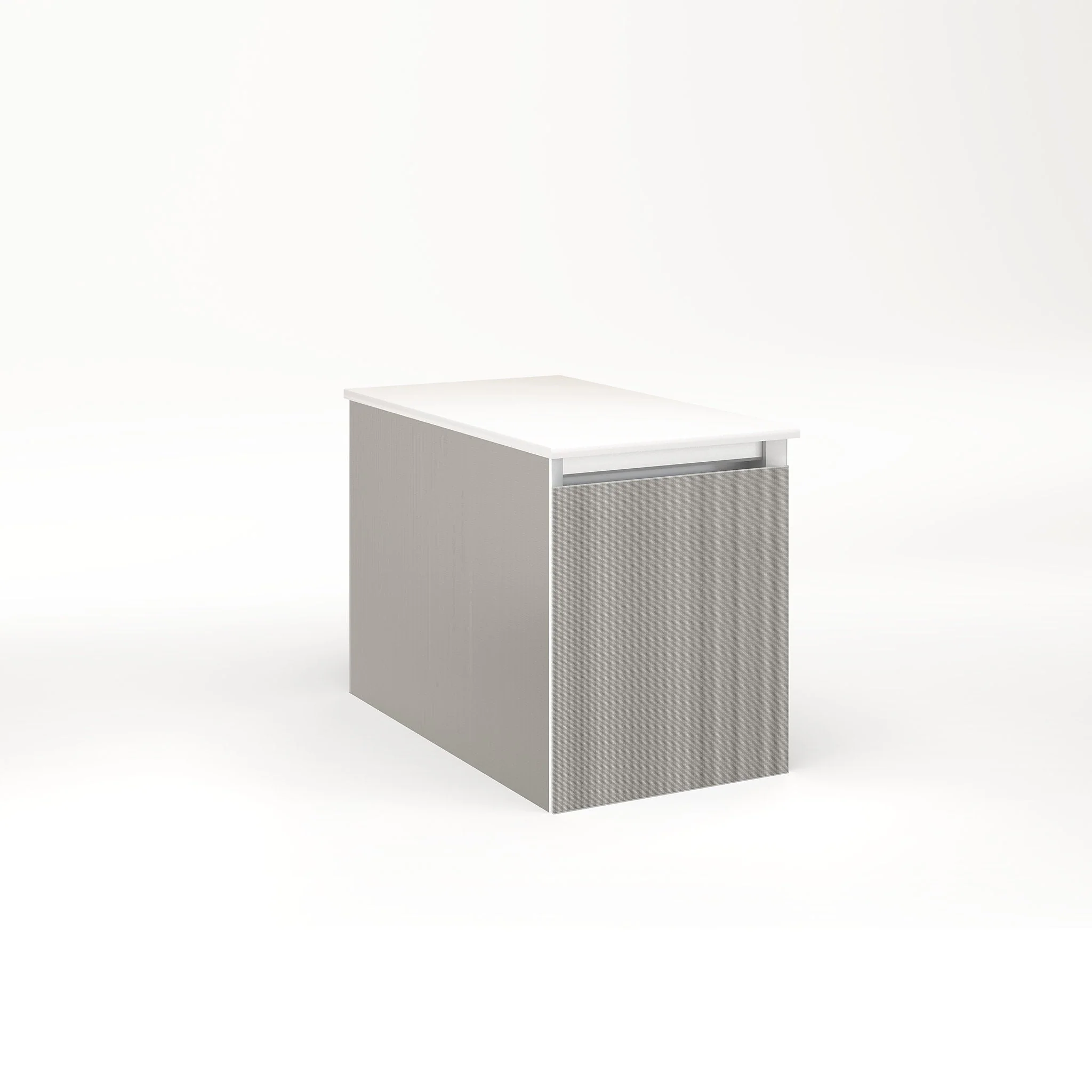 robern VM12H2D21F25N Cartesian Vanity, 12" x 15" x 21", Silver Screen, Full Drawer, No Night Light
