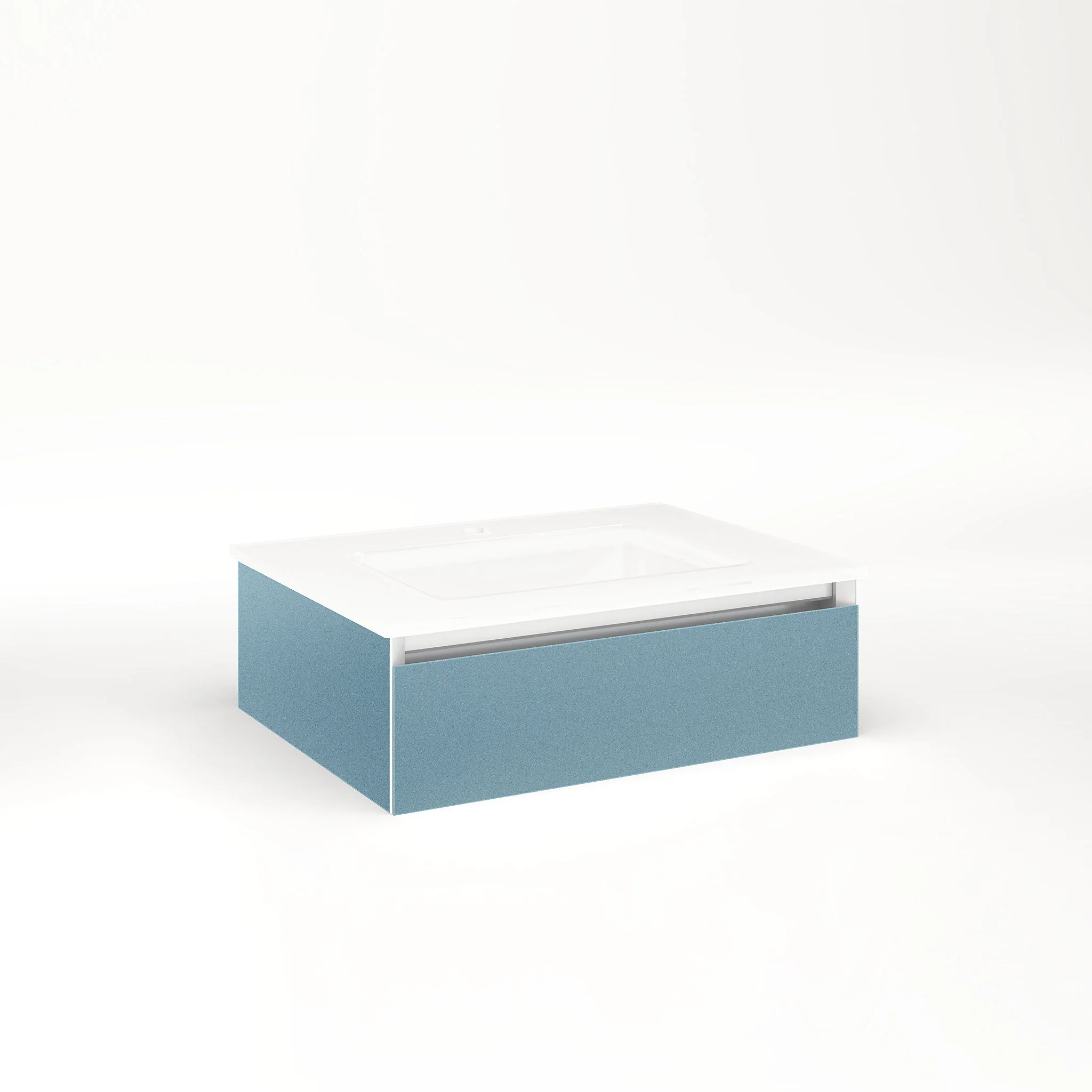 robern VM24H1D18F23L Cartesian Vanity, 24" x 7-1/2" x 18", Ocean, Full Drawer, Night Light, 5000K Temperature (Cool Light)