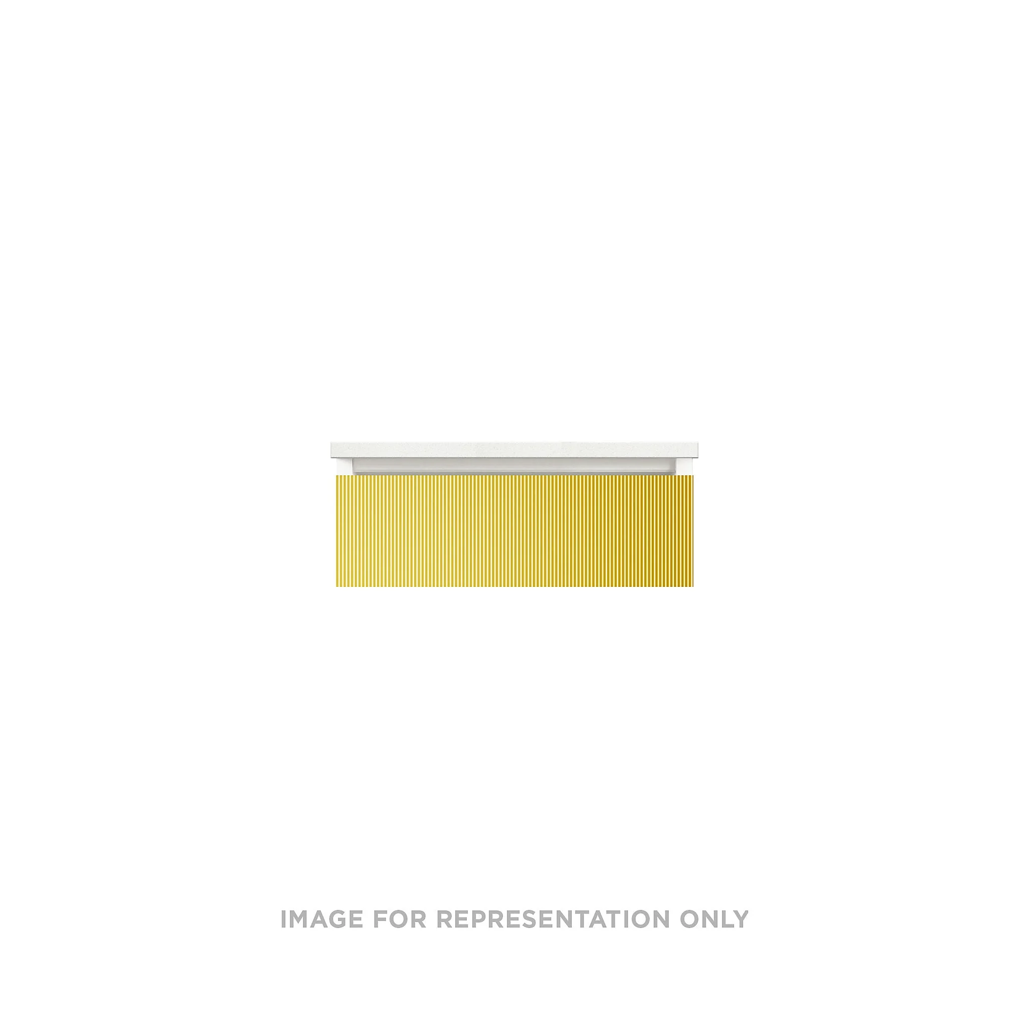 robern VM24H1D18F61S Cartesian Vanity, 24" x 7-1/2" x 18", Reeded Brass, Full Drawer, Selectable Night Light, 2700K/4000K Temperature (Warm/Cool Light)
