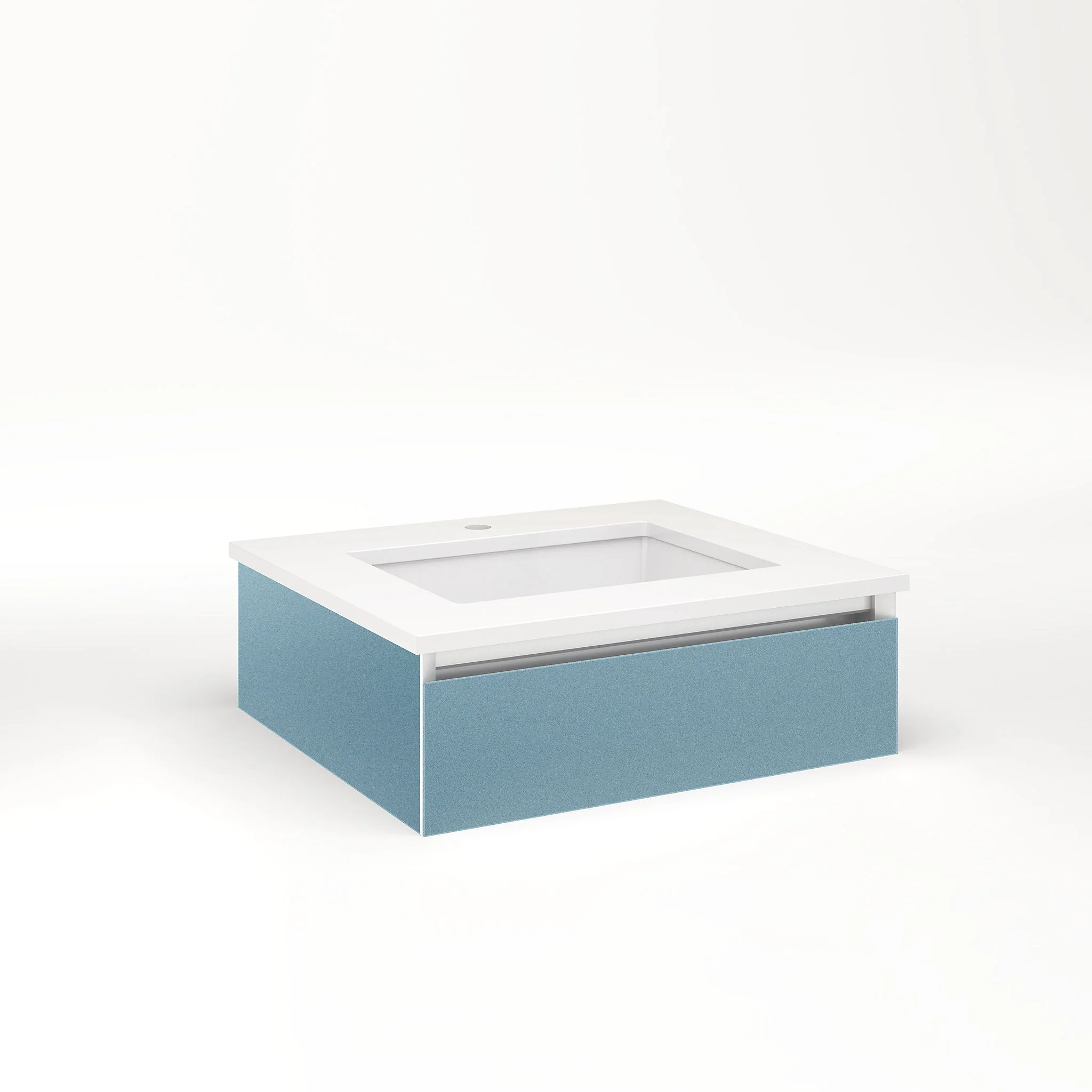 robern VM24H1D21T23S Cartesian Vanity, 24" x 7-1/2" x 21", Ocean, Tip Out Drawer, Selectable Night Light, 2700K/4000K Temperature (Warm/Cool Light)