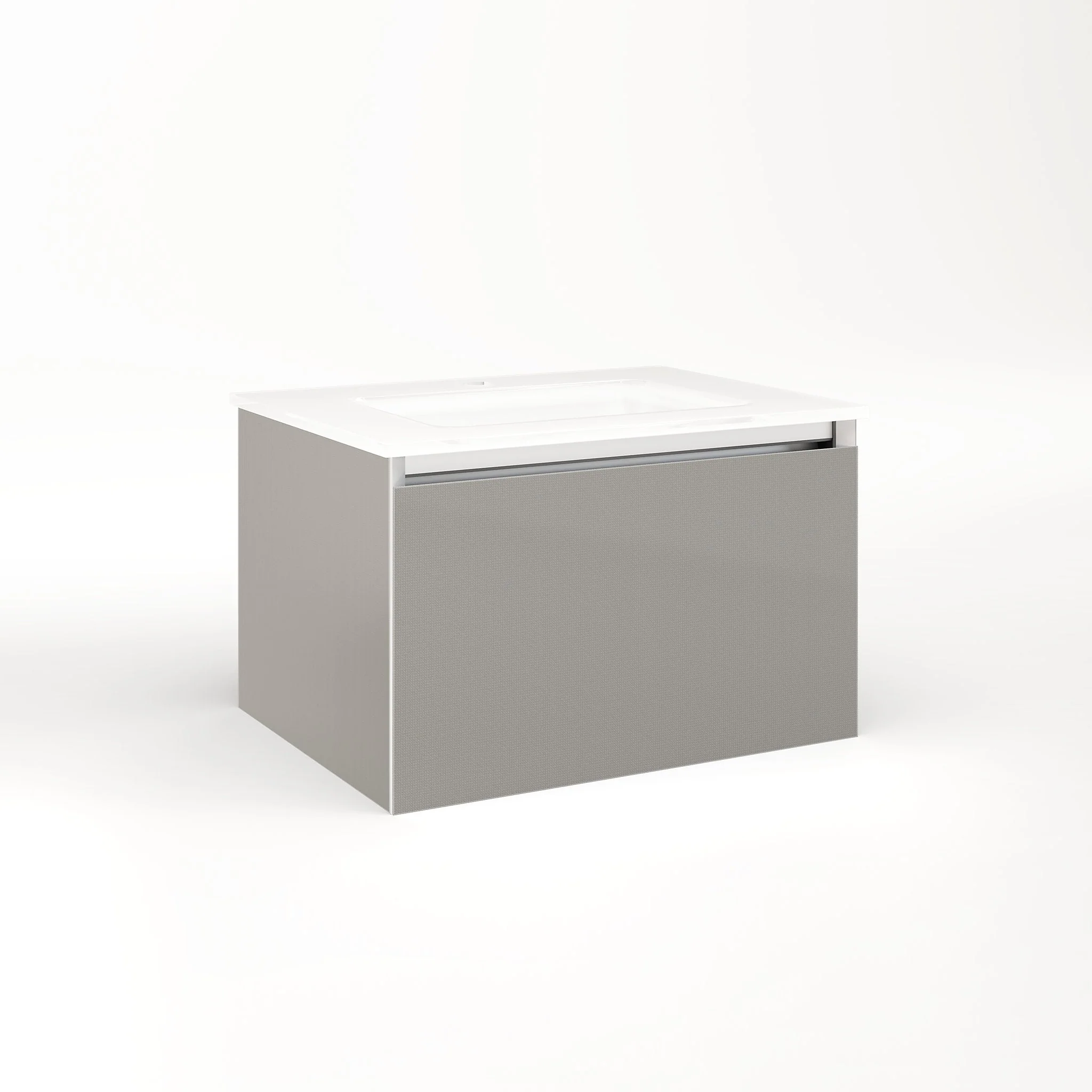 robern VM24H2D18F25N Cartesian Vanity, 24" x 15" x 18", Silver Screen, Full Drawer, No Night Light