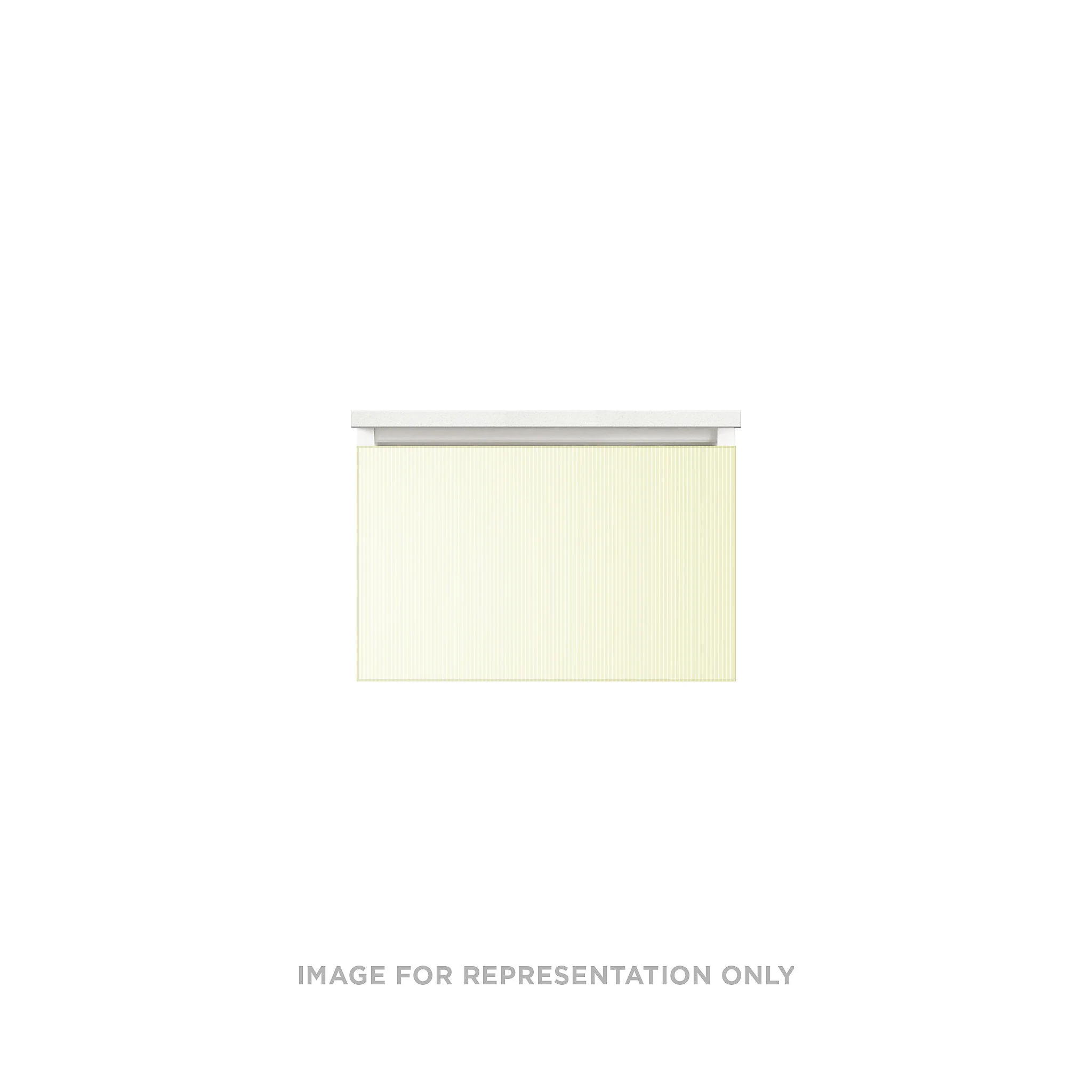 robern VM24H2D21F60S Cartesian Vanity, 24" x 15" x 21", Reeded White, Full Drawer, Selectable Night Light, 2700K/4000K Temperature (Warm/Cool Light)