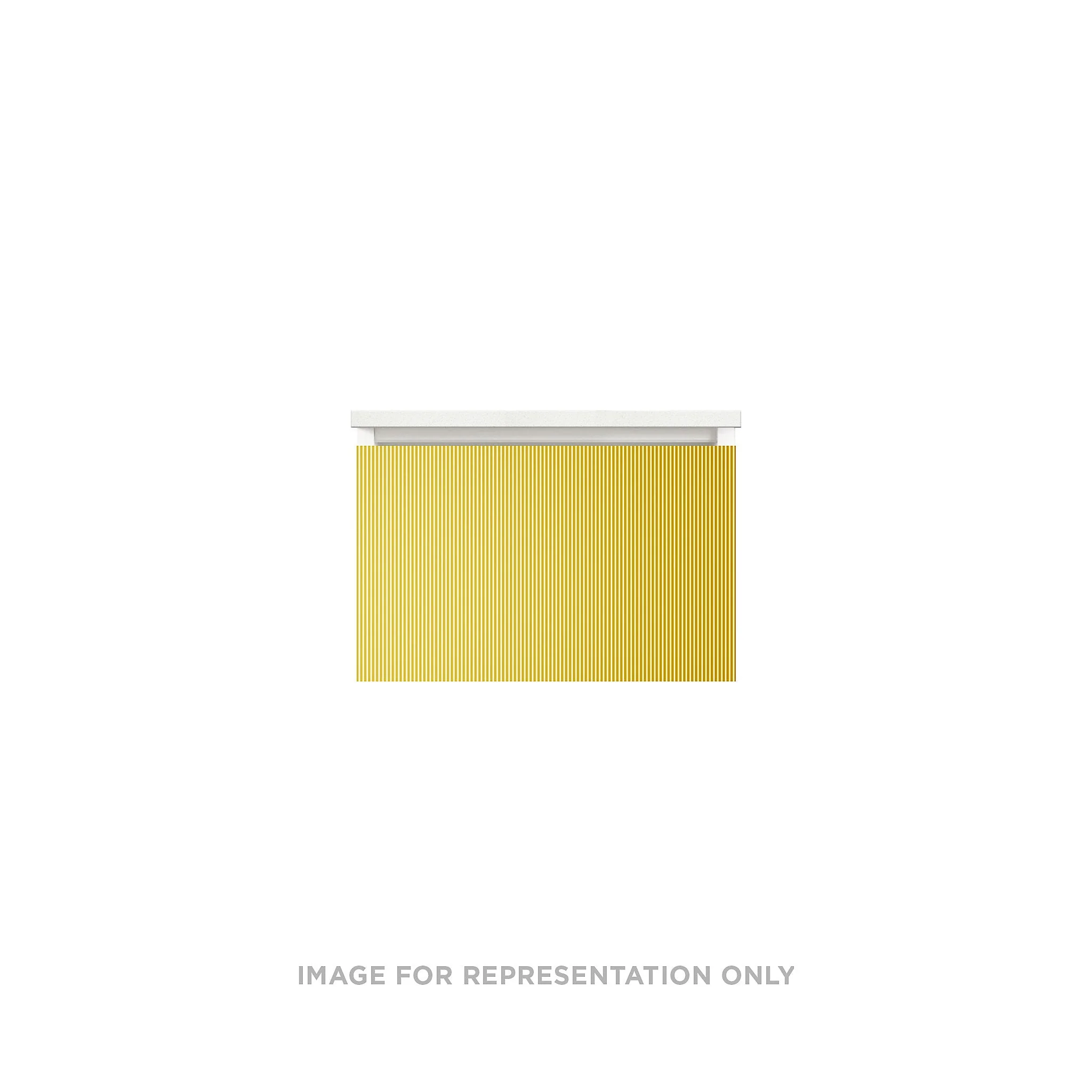 robern VM24H2D21F61S Cartesian Vanity, 24" x 15" x 21", Reeded Brass, Full Drawer, Selectable Night Light, 2700K/4000K Temperature (Warm/Cool Light)