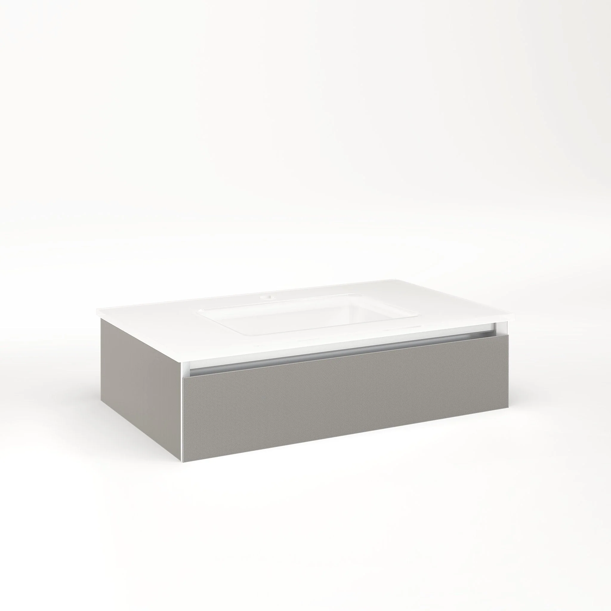 robern VM30H1D18F25S Cartesian Vanity, 30" x 7-1/2" x 18", Silver Screen, Full Drawer, Selectable Night Light, 2700K/4000K Temperature (Warm/Cool Light)