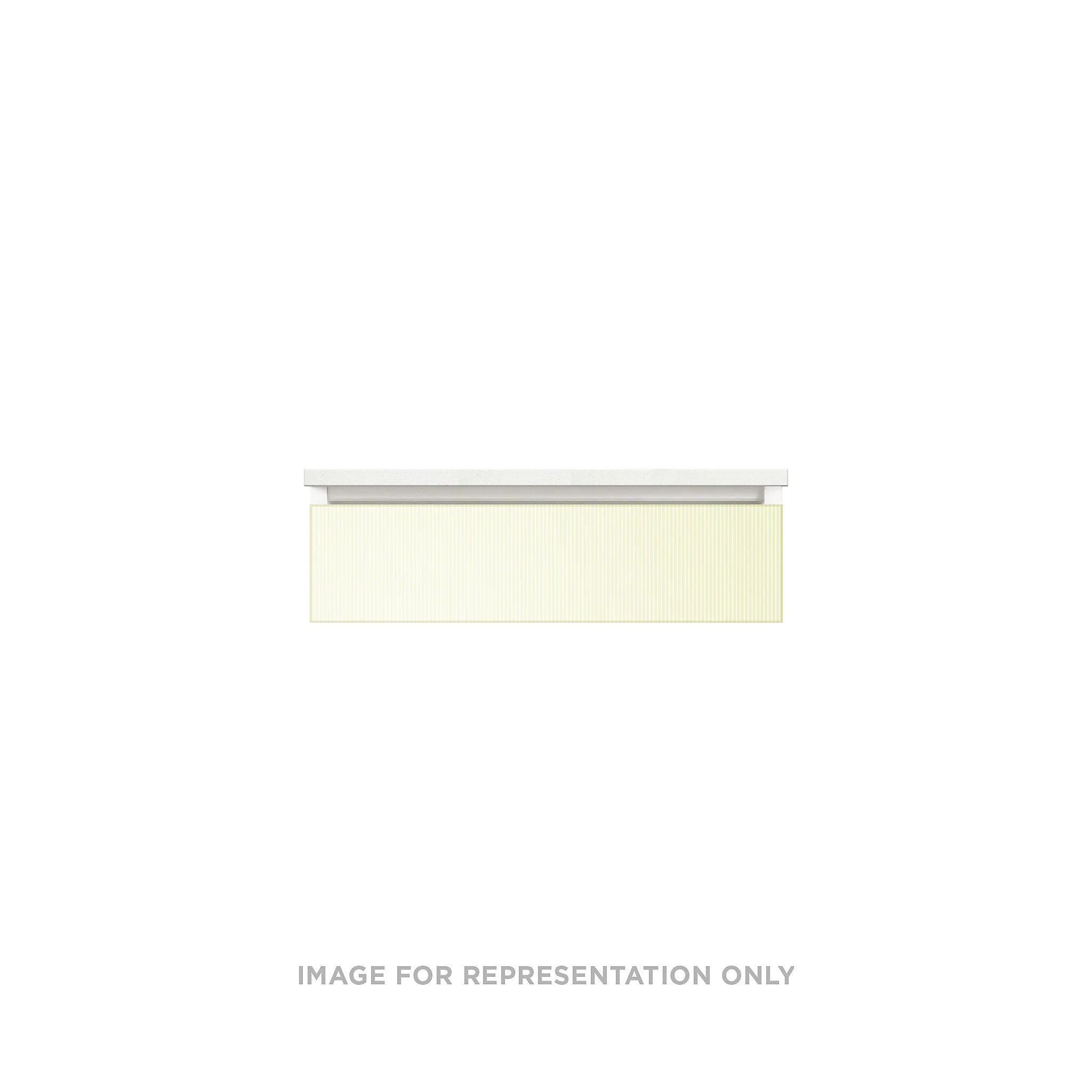 robern VM30H1D18P60S Cartesian Vanity, 30" x 7-1/2" x 18", Reeded White, Plumbing Drawer, Selectable Night Light, 2700K/4000K Temperature (Warm/Cool Light)