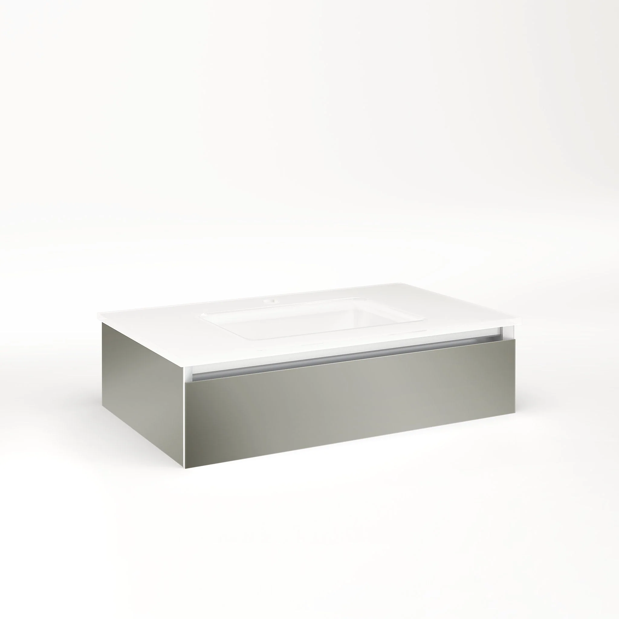 robern VM30H1D18T10S Cartesian Vanity, 30" x 7-1/2" x 18", Mirror, Tip Out Drawer, Selectable Night Light, 2700K/4000K Temperature (Warm/Cool Light)