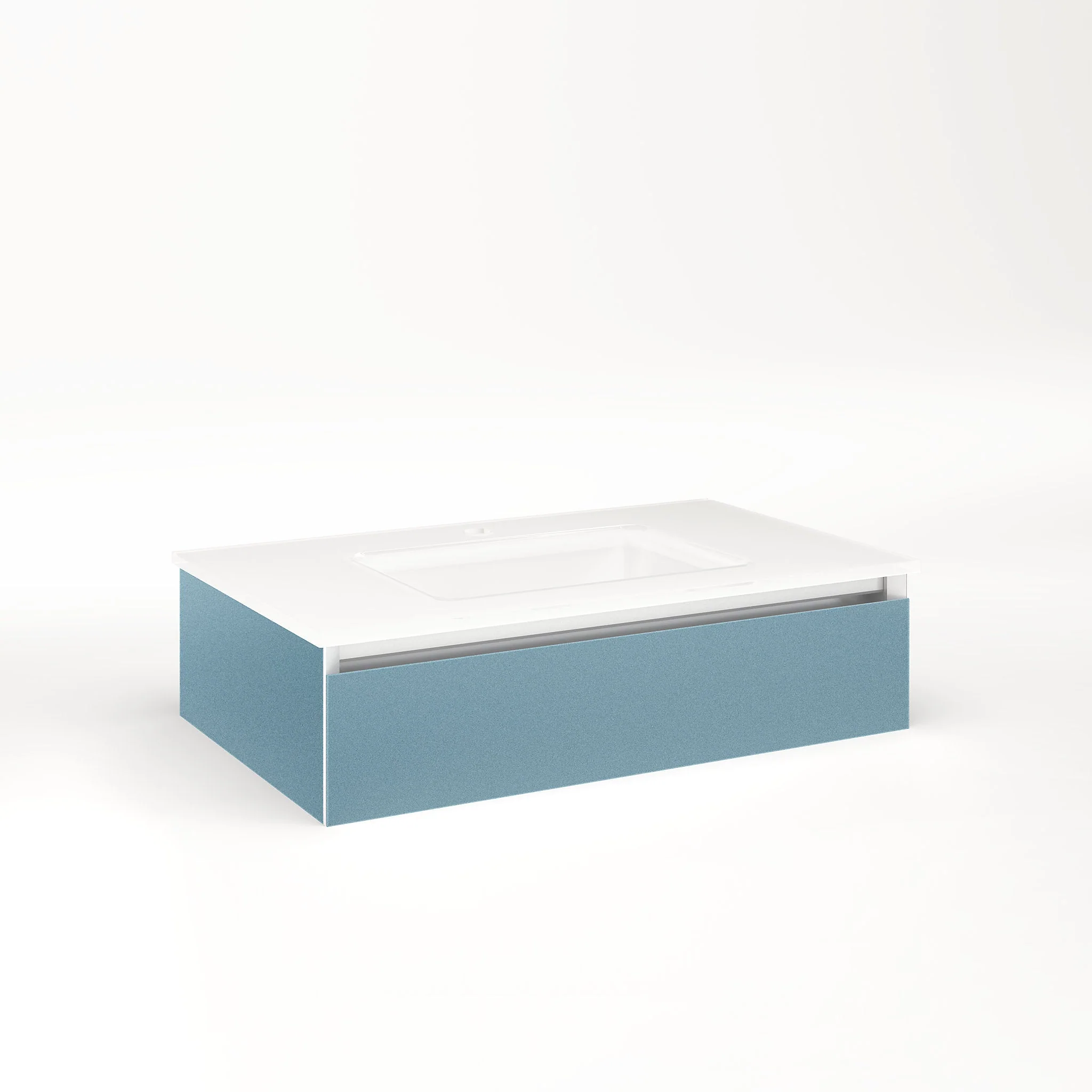 robern VM30H1D18T23S Cartesian Vanity, 30" x 7-1/2" x 18", Ocean, Tip Out Drawer, Selectable Night Light, 2700K/4000K Temperature (Warm/Cool Light)