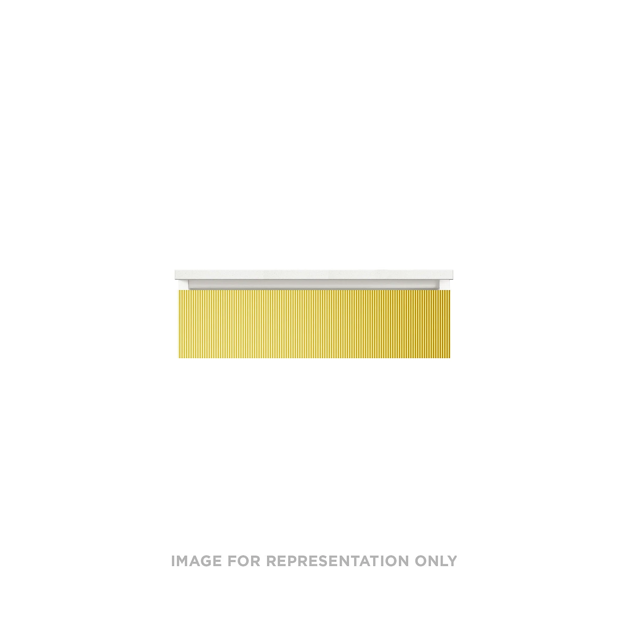 robern VM30H1D18T61S Cartesian Vanity, 30" x 7-1/2" x 18", Reeded Brass, Tip Out Drawer, Selectable Night Light, 2700K/4000K Temperature (Warm/Cool Light)