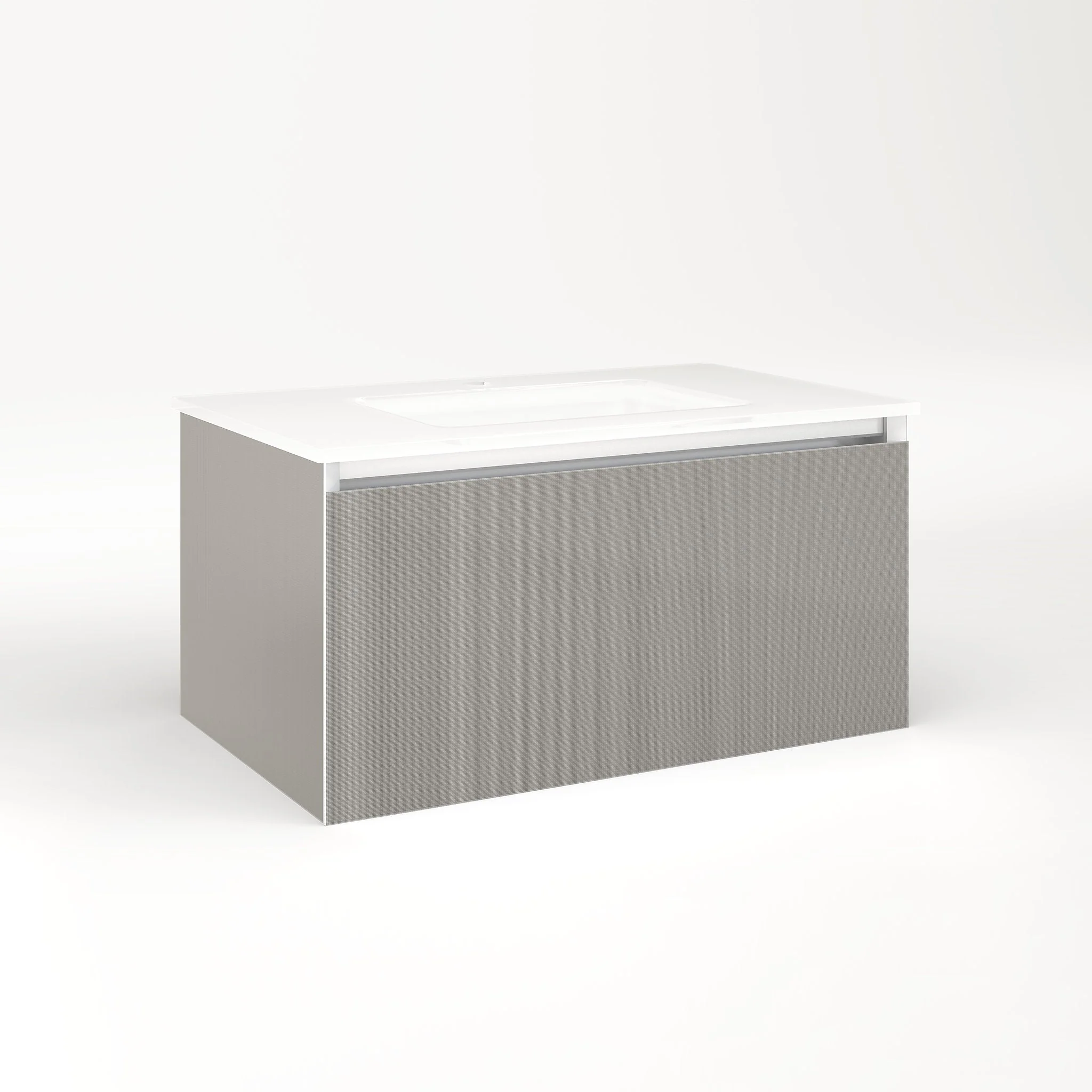 robern VM30H2D18P25L Cartesian Vanity, 30" x 15" x 18", Silver Screen, Plumbing Drawer, Night Light, 5000K Temperature (Cool Light)