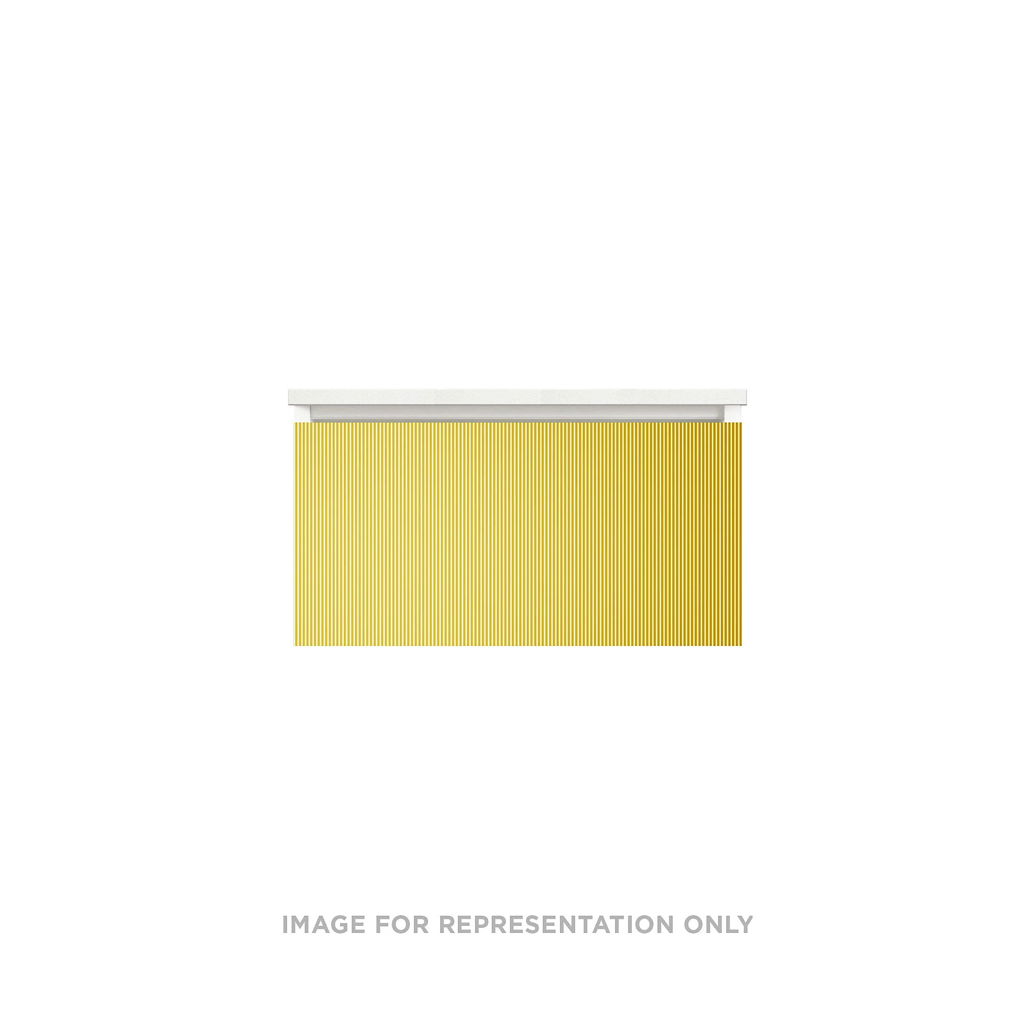 robern VM30H2D21F61N Cartesian Vanity, 30" x 15" x 21", Reeded Brass, Full Drawer, No Night Light
