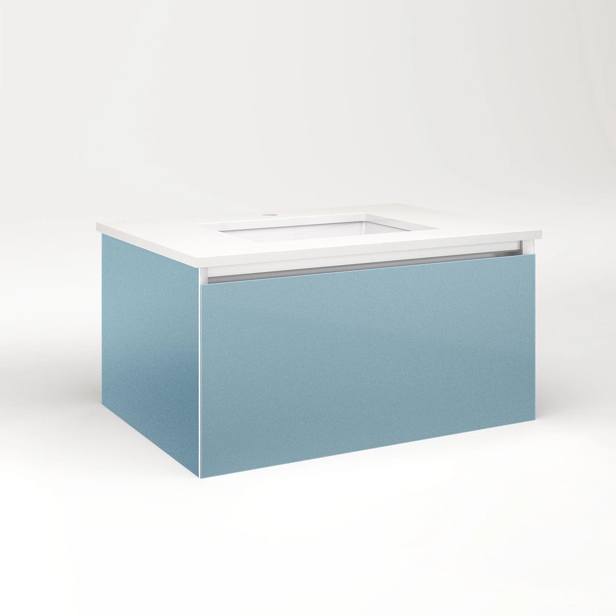 robern VM30H2D21P23N Cartesian Vanity, 30" x 15" x 21", Ocean, Plumbing Drawer, No Night Light
