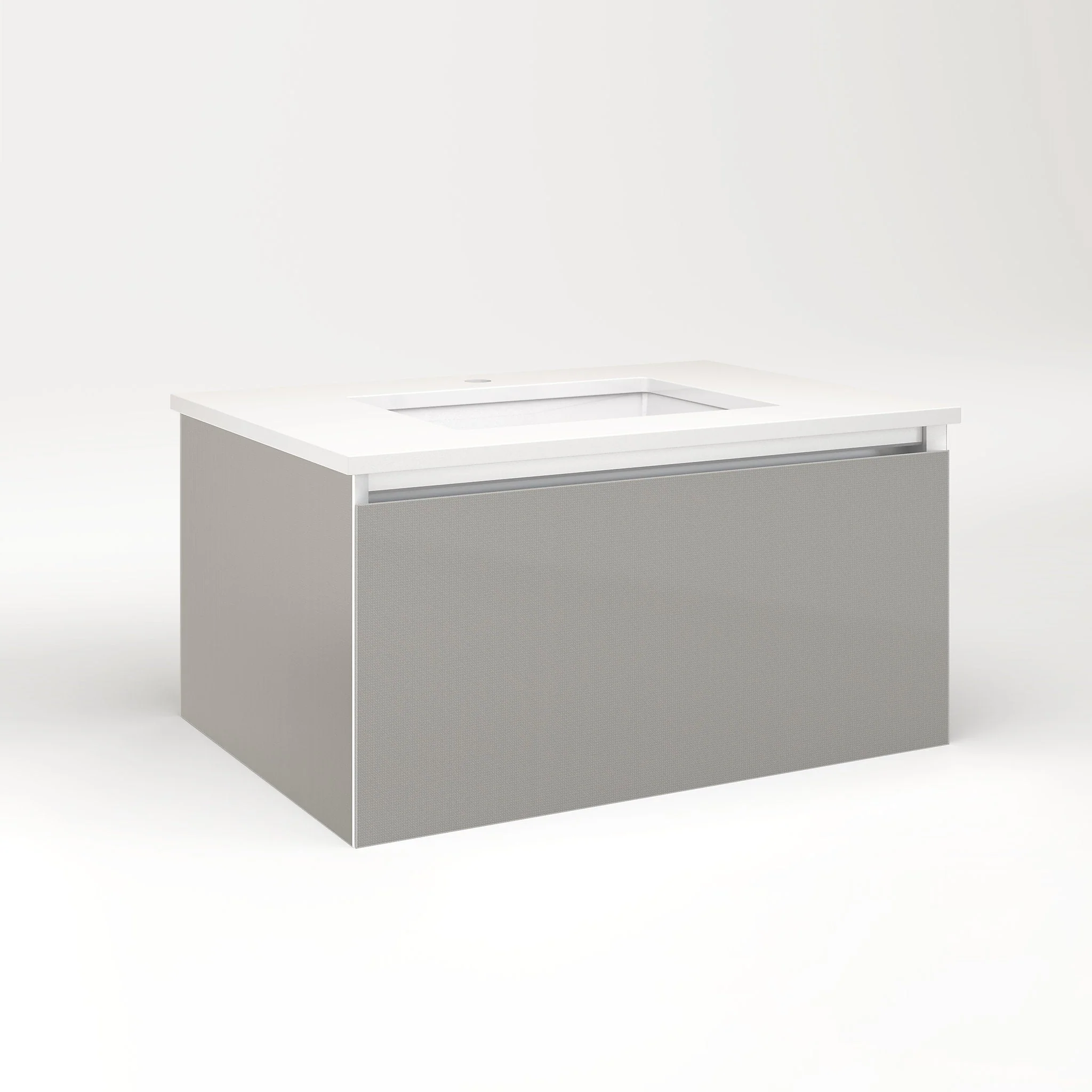 robern VM30H2D21P25L Cartesian Vanity, 30" x 15" x 21", Silver Screen, Plumbing Drawer, Night Light, 5000K Temperature (Cool Light)