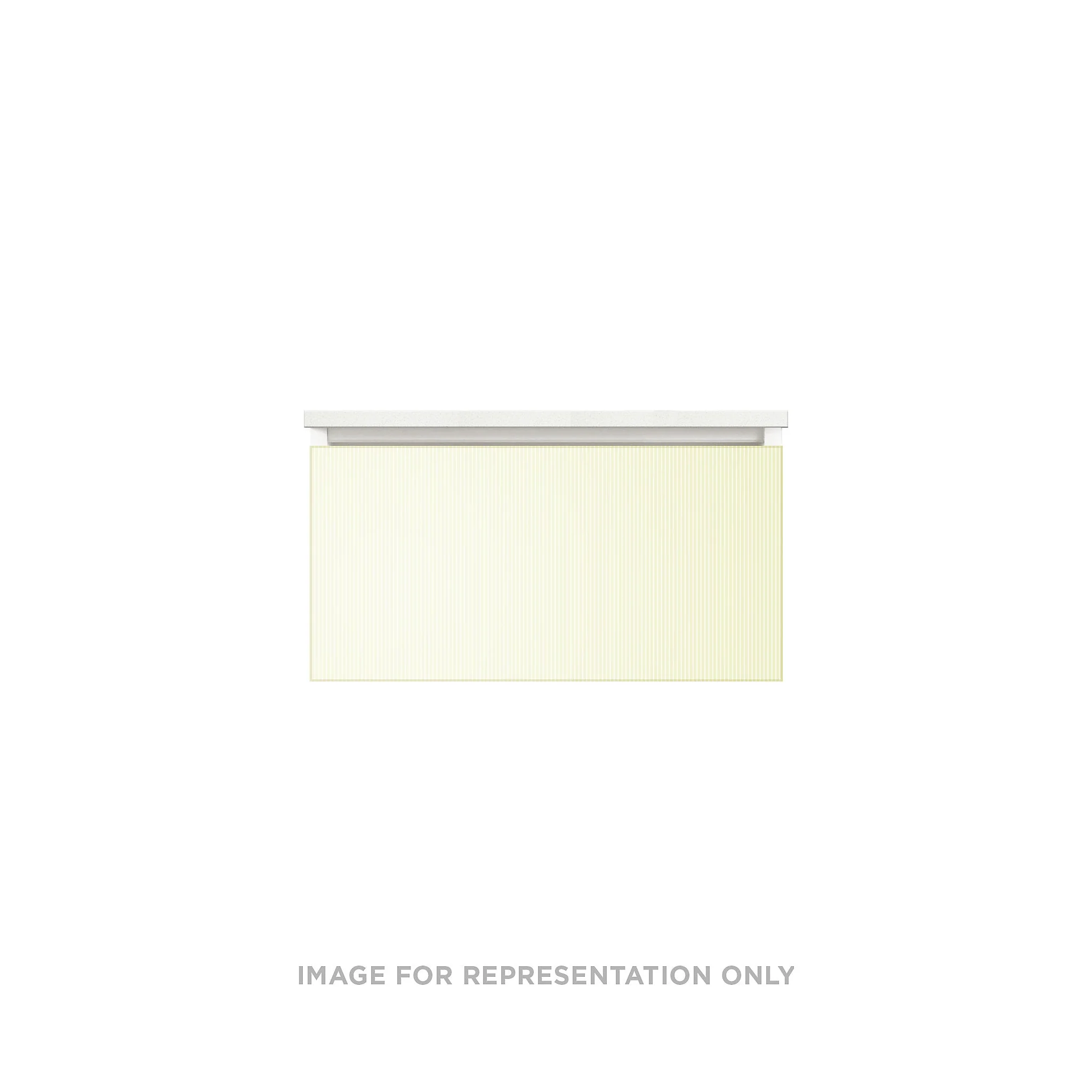robern VM30H2D21P60N Cartesian Vanity, 30" x 15" x 21", Reeded White, Plumbing Drawer, No Night Light