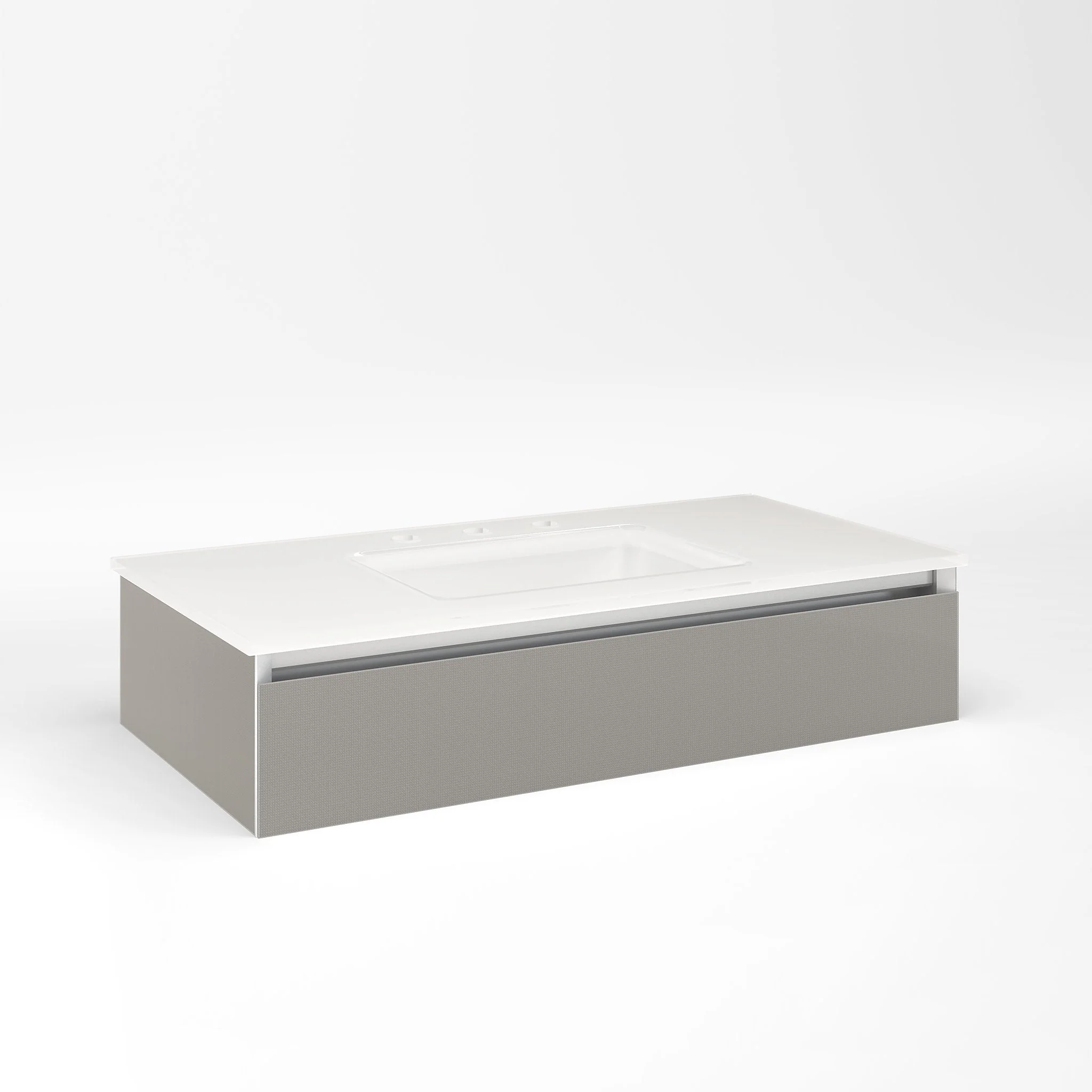 robern VM36H1D18F25S Cartesian Vanity, 36" x 7-1/2" x 18", Silver Screen, Full Drawer, Selectable Night Light, 2700K/4000K Temperature (Warm/Cool Light)