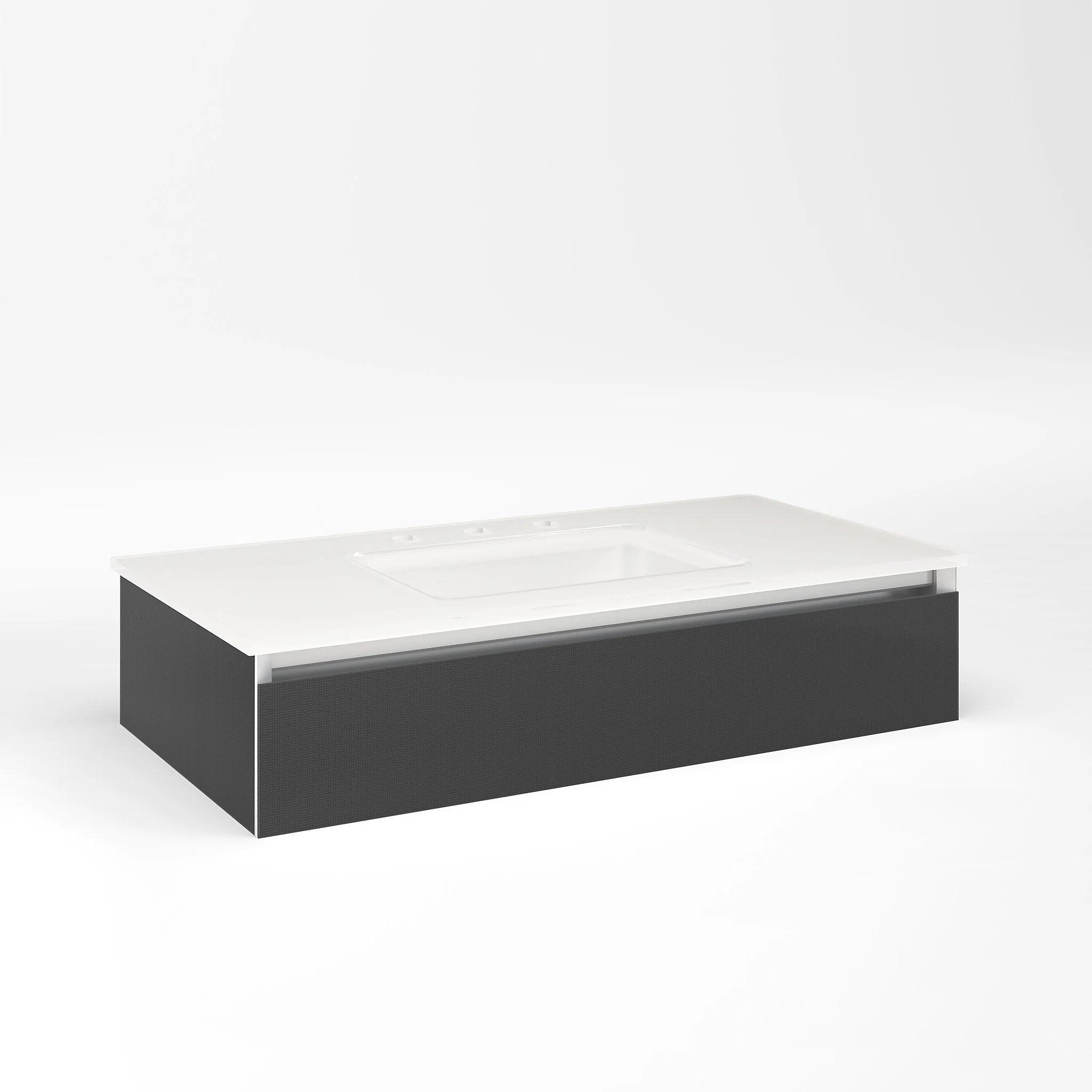 robern VM36H1D18T24N Cartesian Vanity, 36" x 7-1/2" x 18", Smoke Screen, Tip Out Drawer, No Night Light