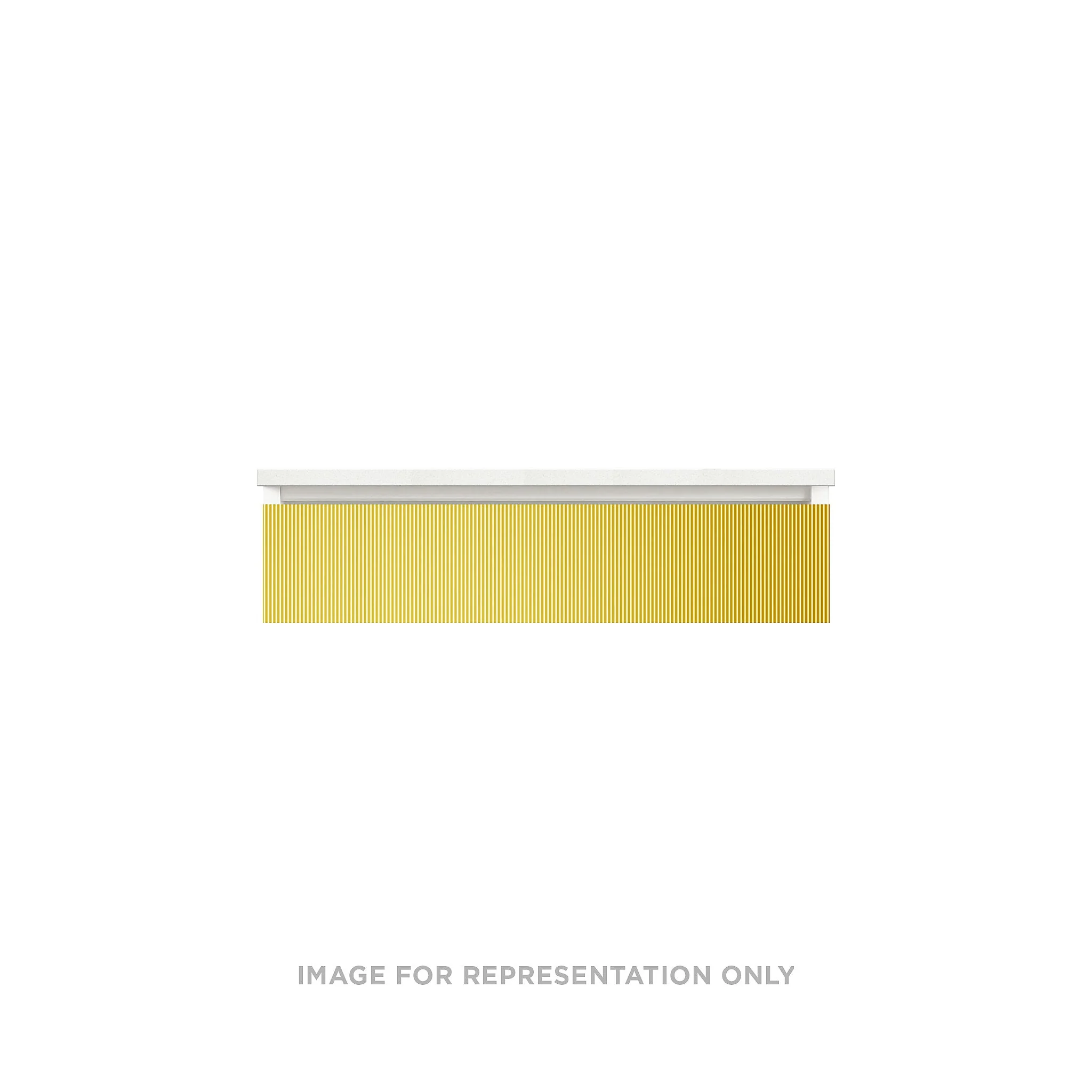robern VM36H1D18T61N Cartesian Vanity, 36" x 7-1/2" x 18", Reeded Brass, Tip Out Drawer, No Night Light