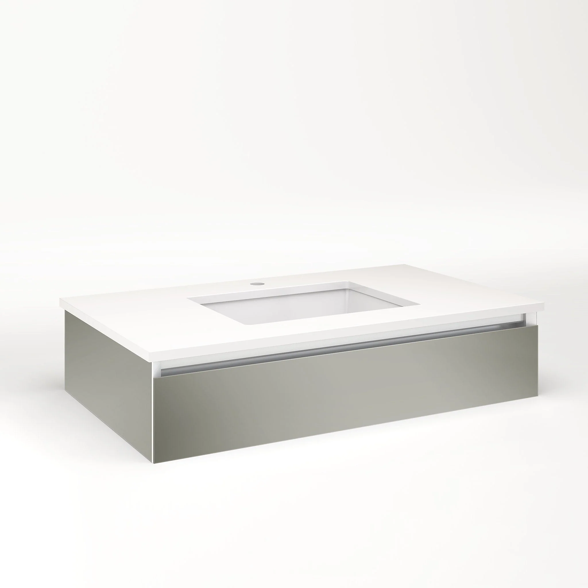 robern VM36H1D21F10N Cartesian Vanity, 36" x 7-1/2" x 21", Mirror, Full Drawer, No Night Light