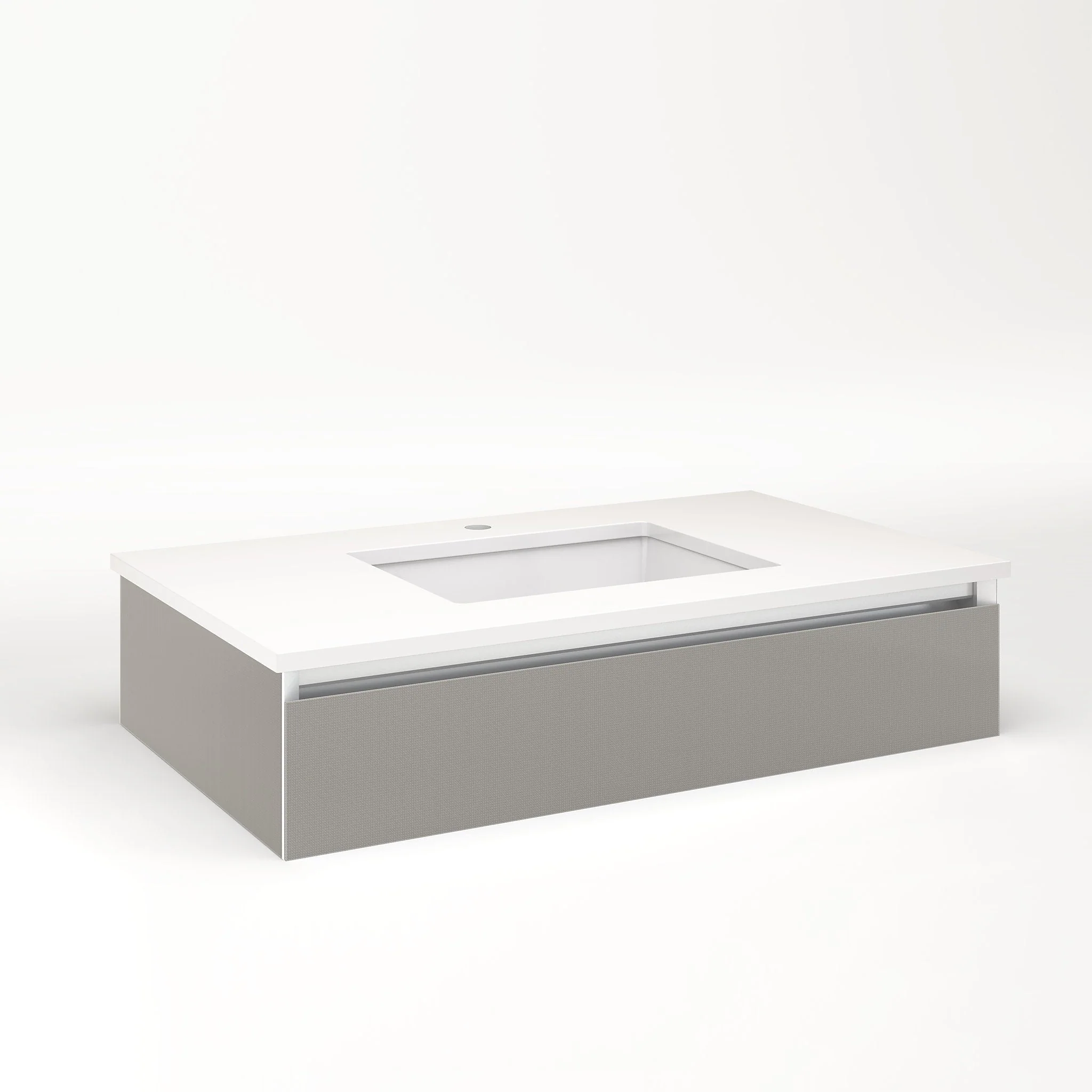 robern VM36H1D21F25S Cartesian Vanity, 36" x 7-1/2" x 21", Silver Screen, Full Drawer, Selectable Night Light, 2700K/4000K Temperature (Warm/Cool Light)