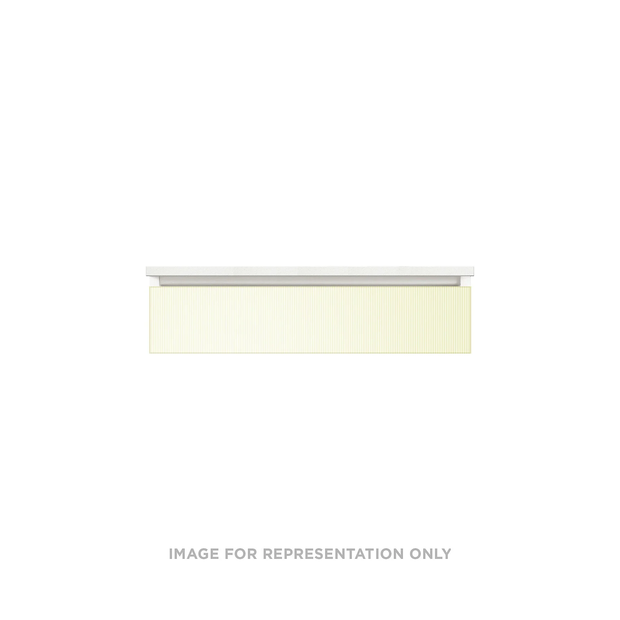 robern VM36H1D21P60S Cartesian Vanity, 36" x 7-1/2" x 21", Reeded White, Plumbing Drawer, Selectable Night Light, 2700K/4000K Temperature (Warm/Cool Light)