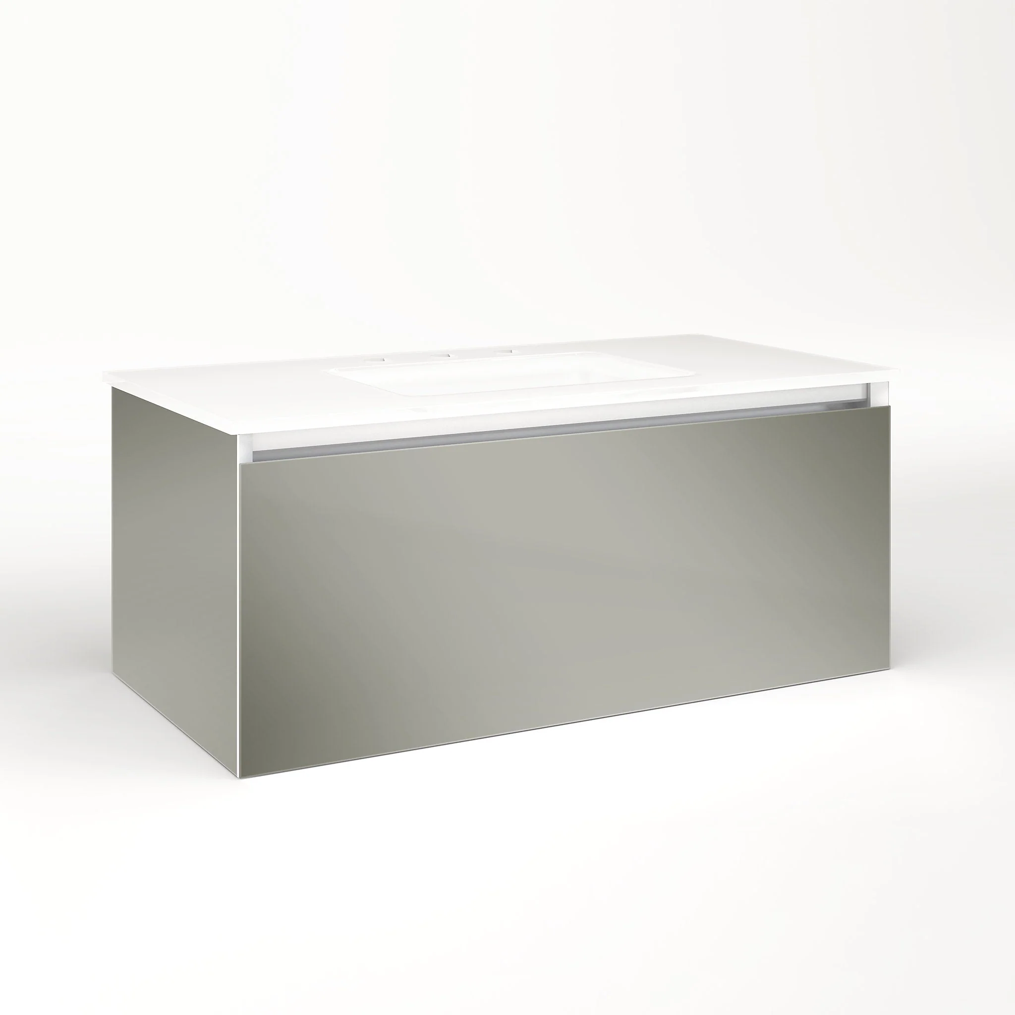 robern VM36H2D18F10S Cartesian Vanity, 36" x 15" x 18", Mirror, Full Drawer, Selectable Night Light, 2700K/4000K Temperature (Warm/Cool Light)