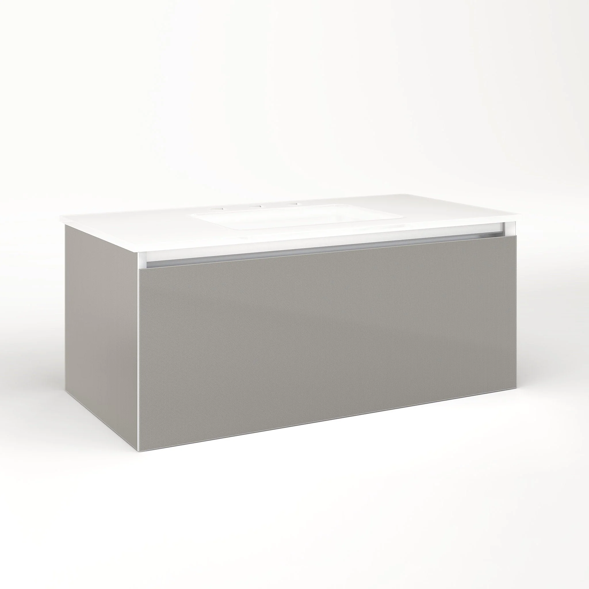 robern VM36H2D18F25L Cartesian Vanity, 36" x 15" x 18", Silver Screen, Full Drawer, Night Light, 5000K Temperature (Cool Light)