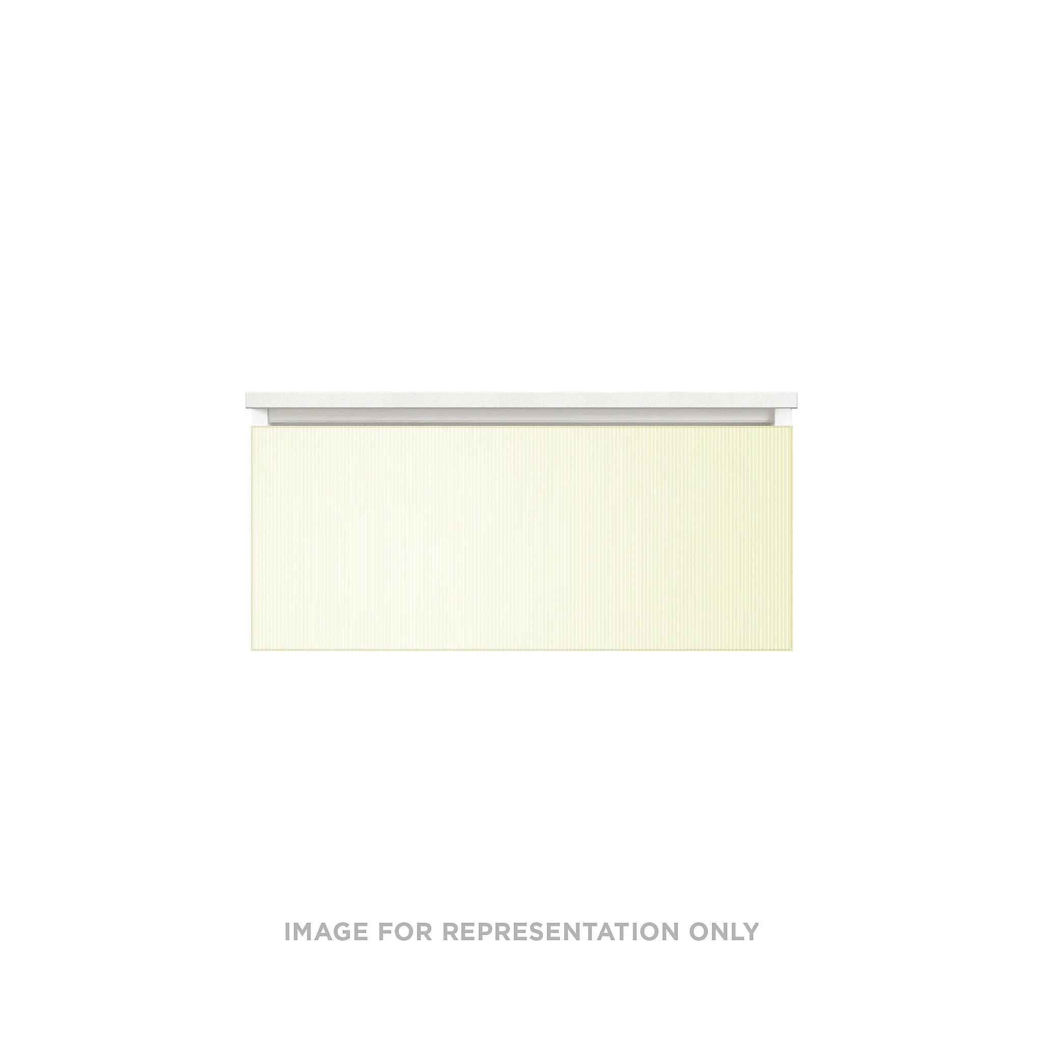 robern VM36H2D18F60S Cartesian Vanity, 36" x 15" x 18", Reeded White, Full Drawer, Selectable Night Light, 2700K/4000K Temperature (Warm/Cool Light)
