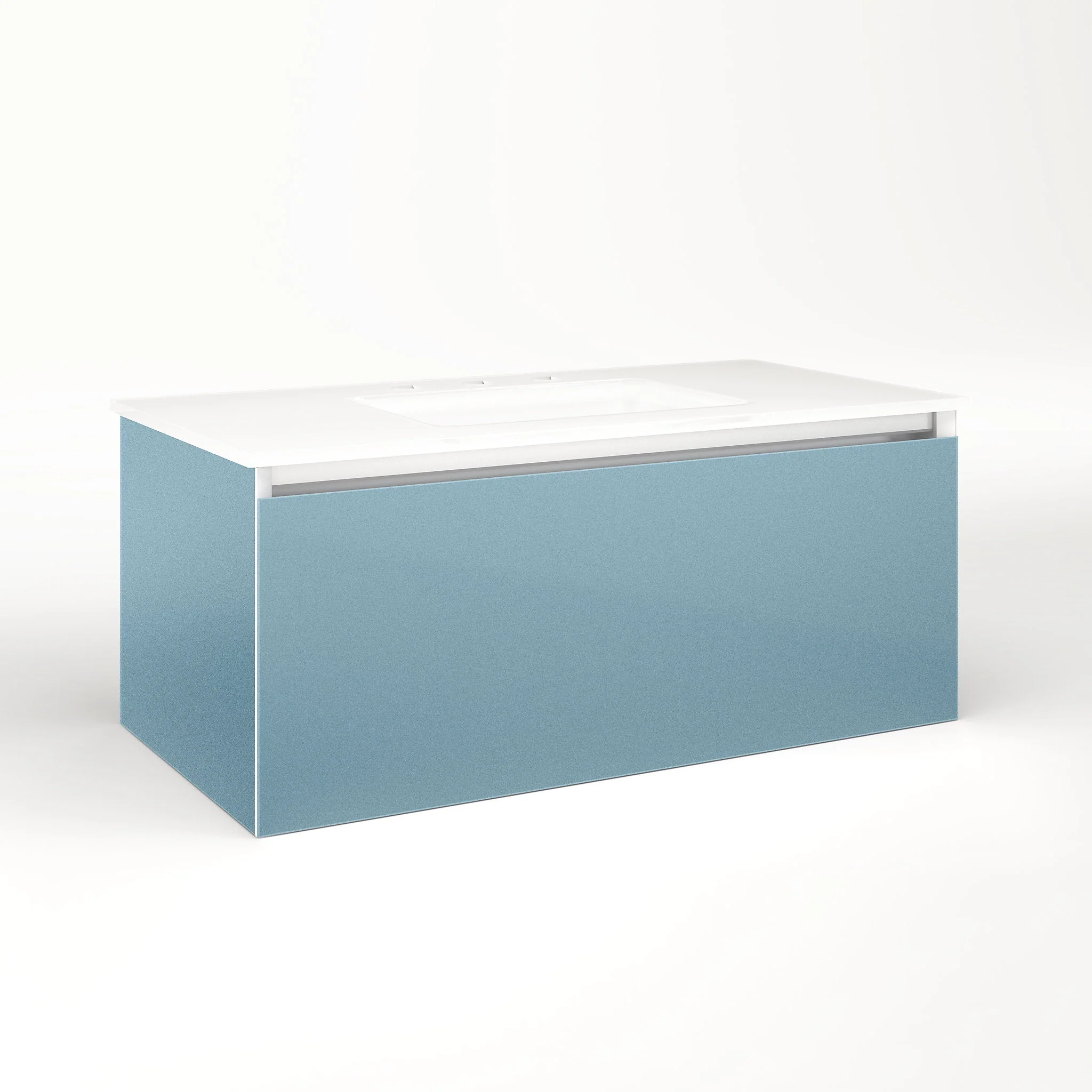 robern VM36H2D18P23S Cartesian Vanity, 36" x 15" x 18", Ocean, Plumbing Drawer, Selectable Night Light, 2700K/4000K Temperature (Warm/Cool Light)