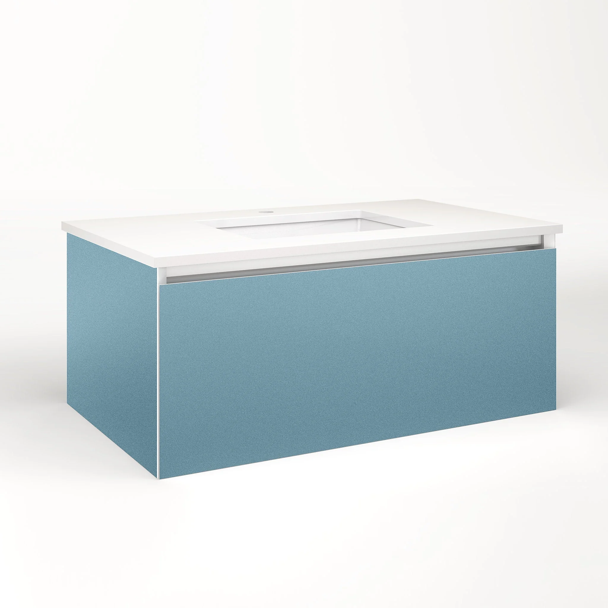 robern VM36H2D21F23N Cartesian Vanity, 36" x 15" x 21", Ocean, Full Drawer, No Night Light