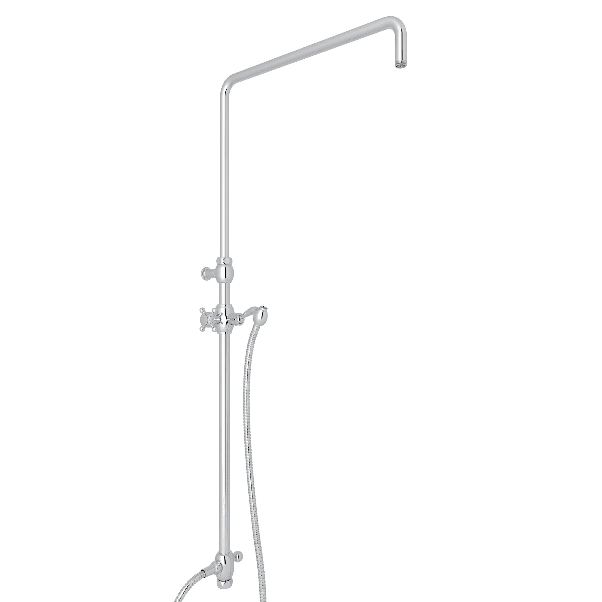 ROHL 1560 Riser With Diverter, Hose And Sliding Handshower Holder