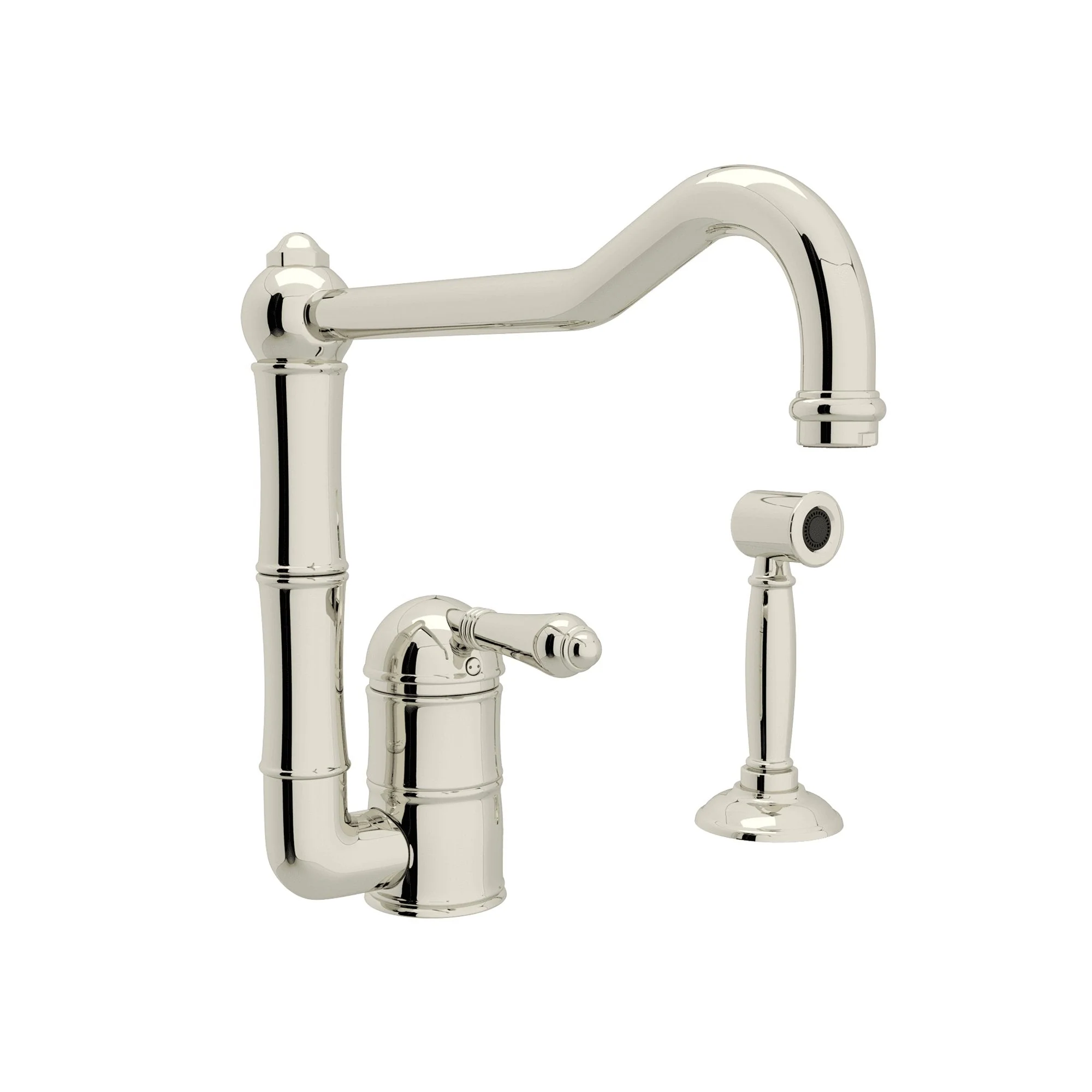 ROHL A3608/11WS Acqui® Extended Spout Kitchen Faucet With Side Spray - Image 3